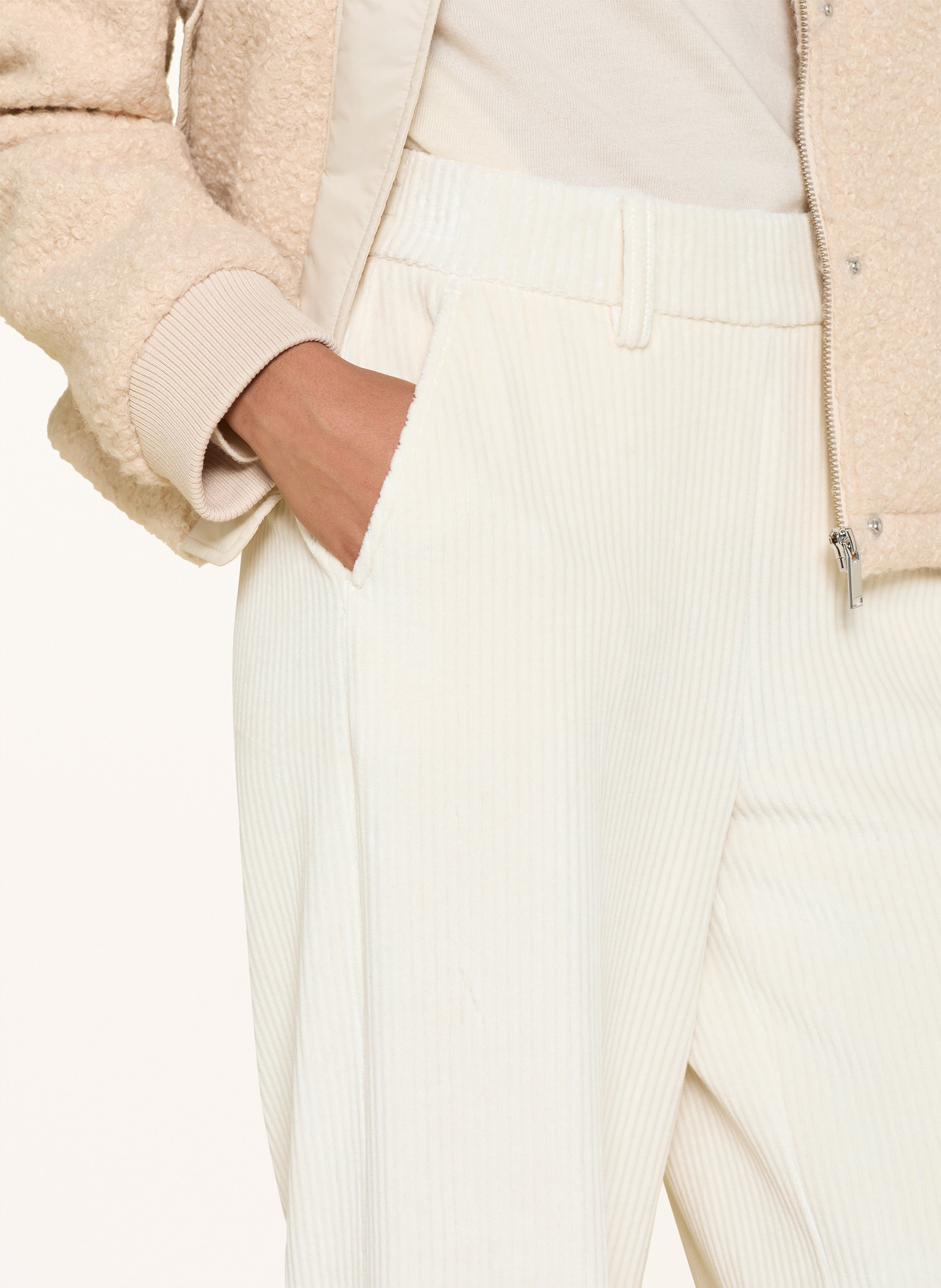 Thumbnail - Milano Italy Cordhose Im Jogging-Stil beige