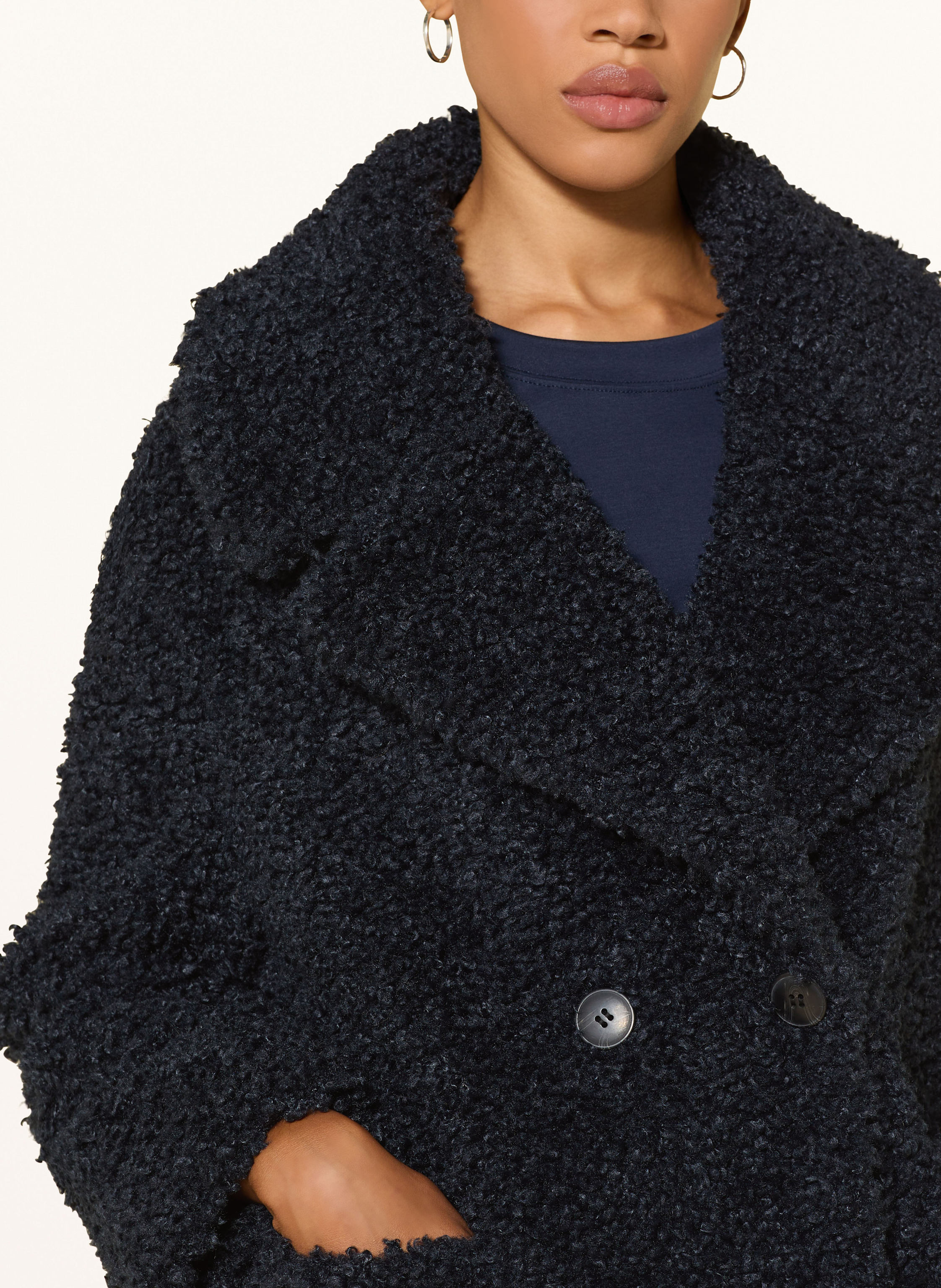 Thumbnail - Rich & Royal Teddyfell-Mantel blau