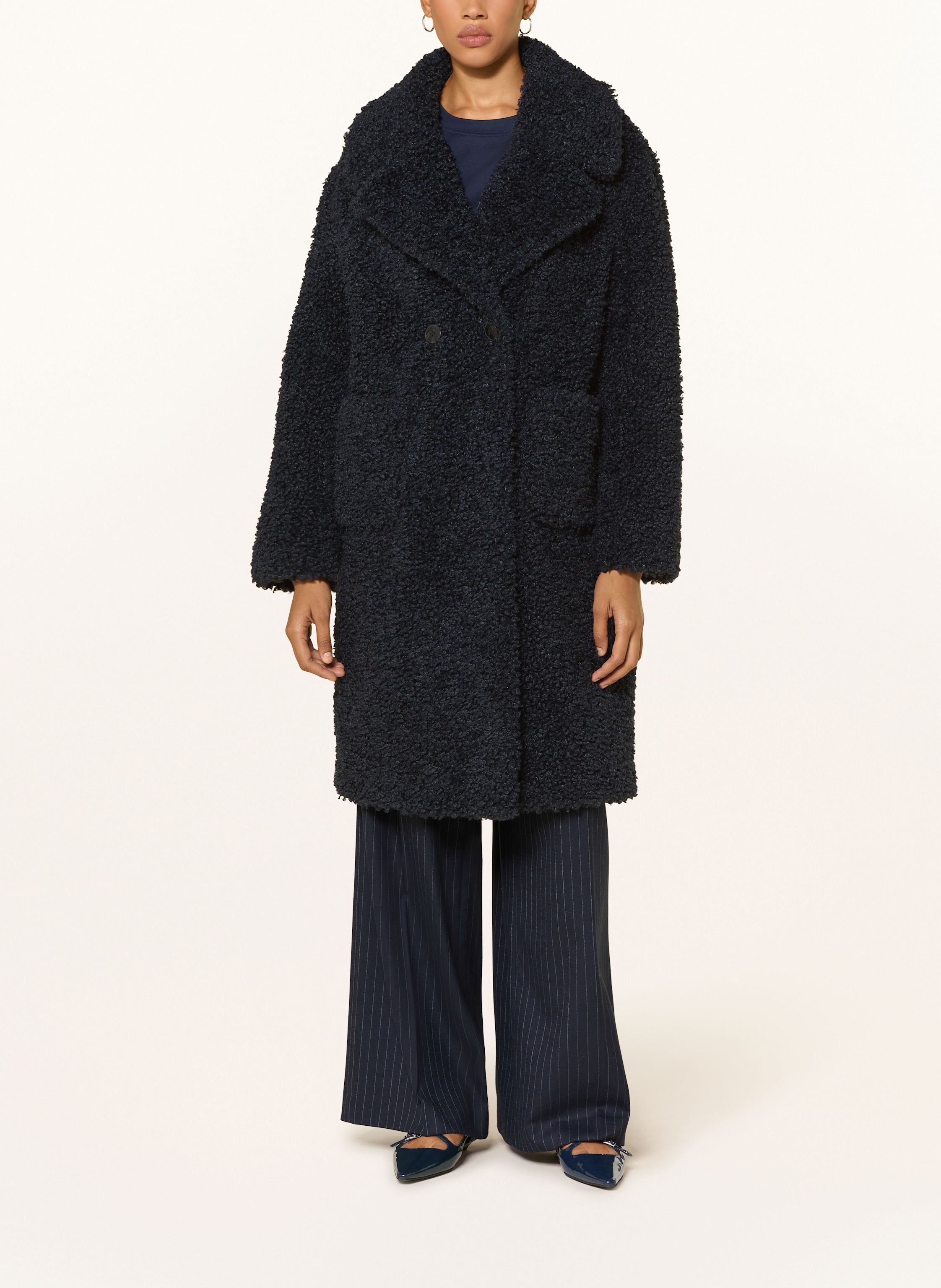 Thumbnail - Rich & Royal Teddyfell-Mantel blau