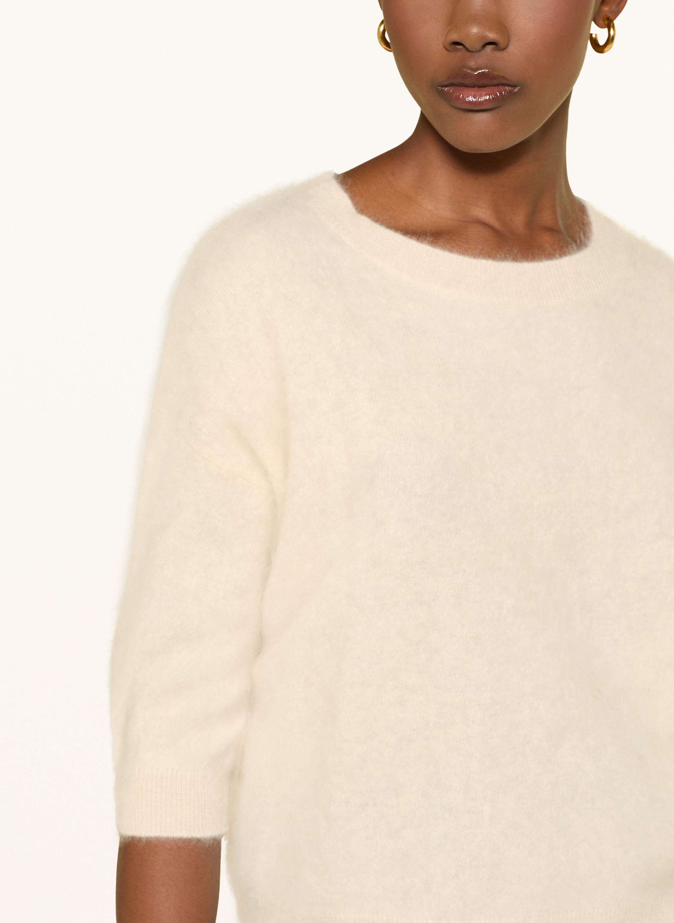 Thumbnail - Lilienfels Cashmere-Pullover Mit 3/4-Arm weiss