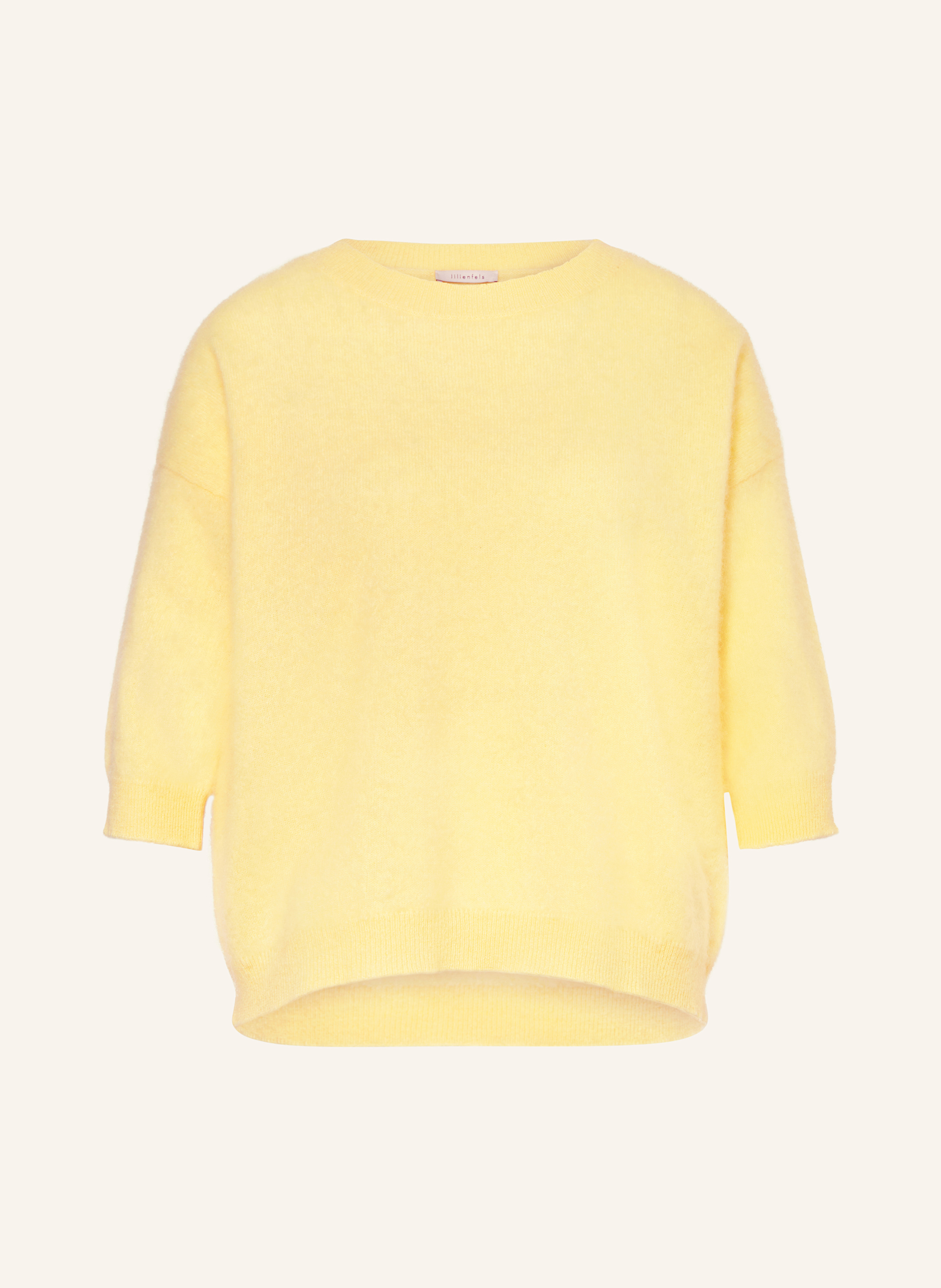 Lilienfels Cashmere-Pullover Mit 3/4-Arm gelb