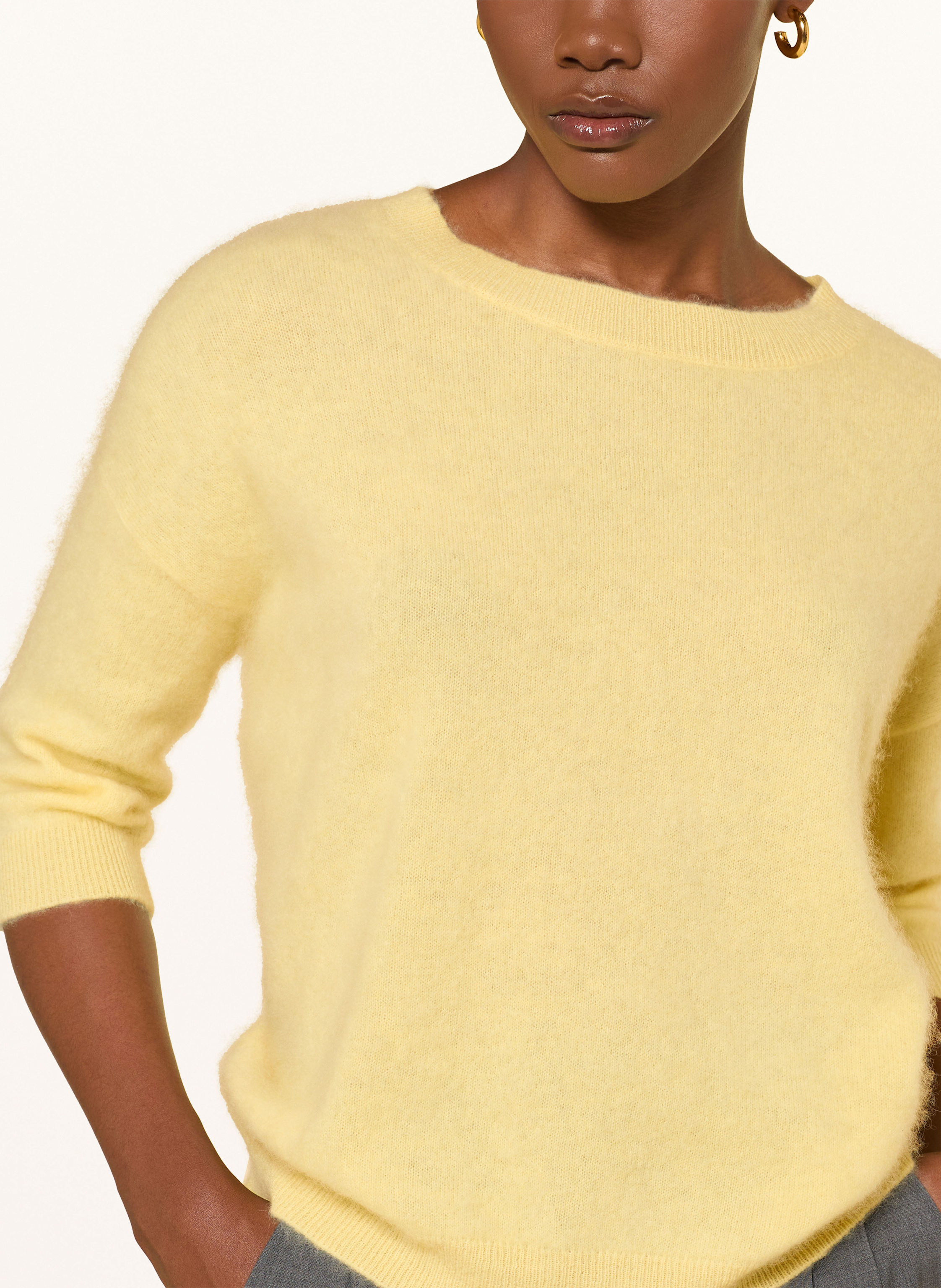 Thumbnail - Lilienfels Cashmere-Pullover Mit 3/4-Arm gelb