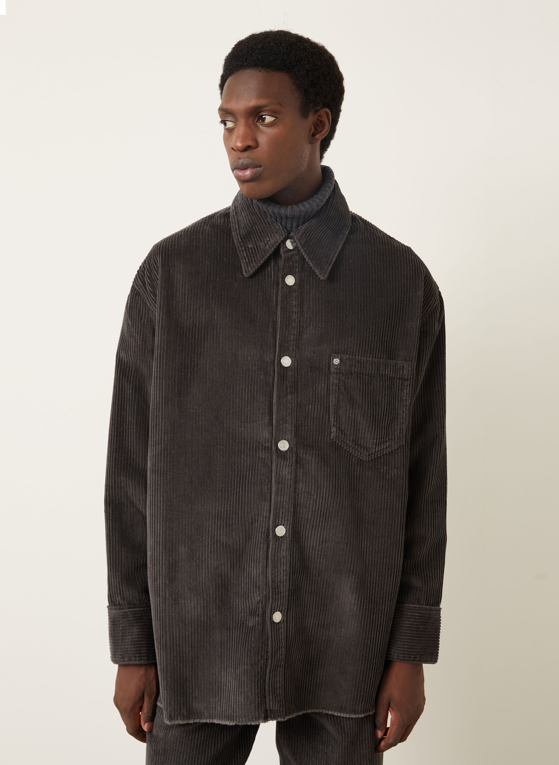 Thumbnail - Ami Paris Cord-Overshirt grau