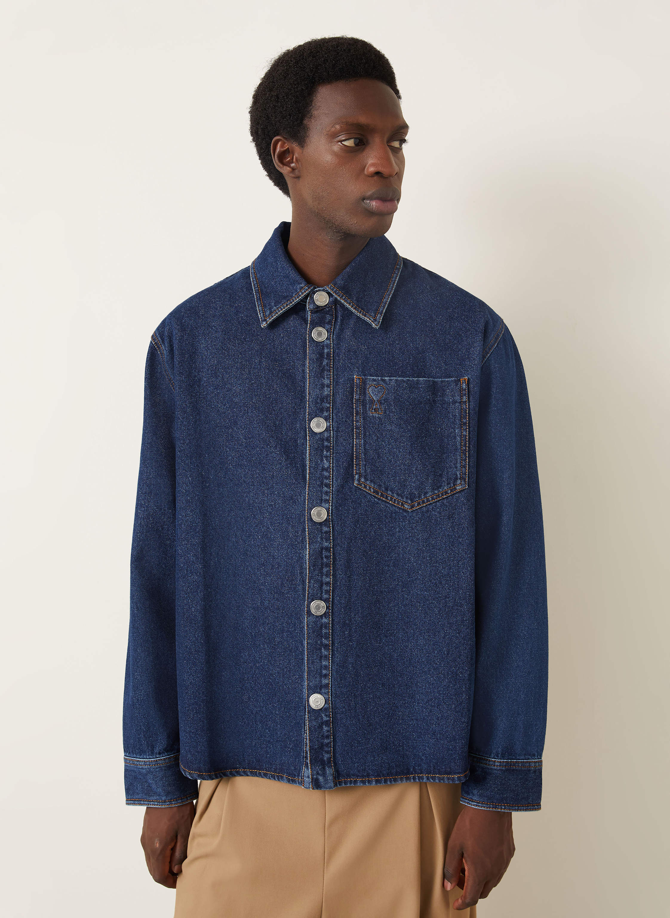 Thumbnail - Ami Paris Jeans-Overjacket blau