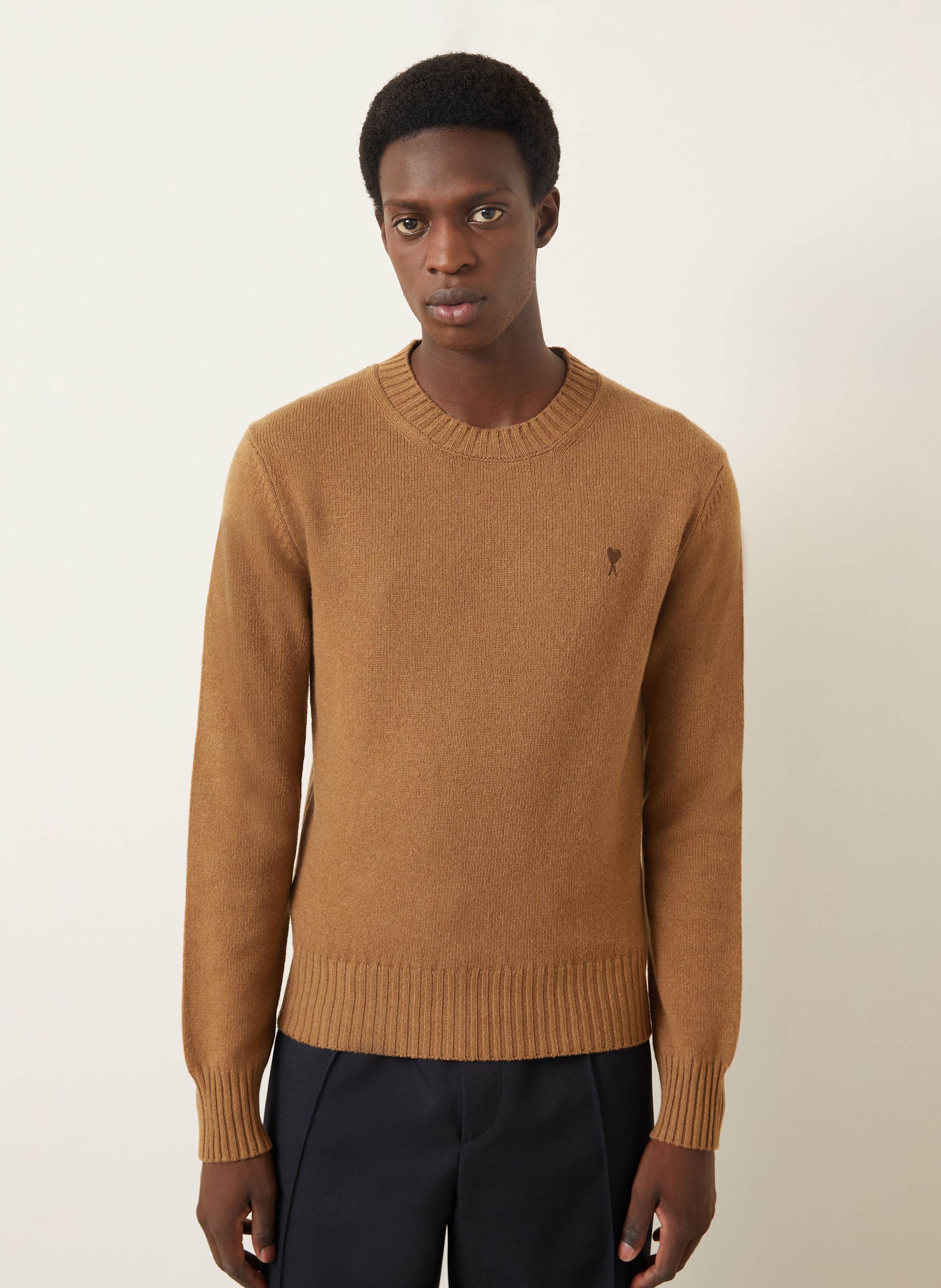 Thumbnail - Ami Paris Cashmere-Pullover braun