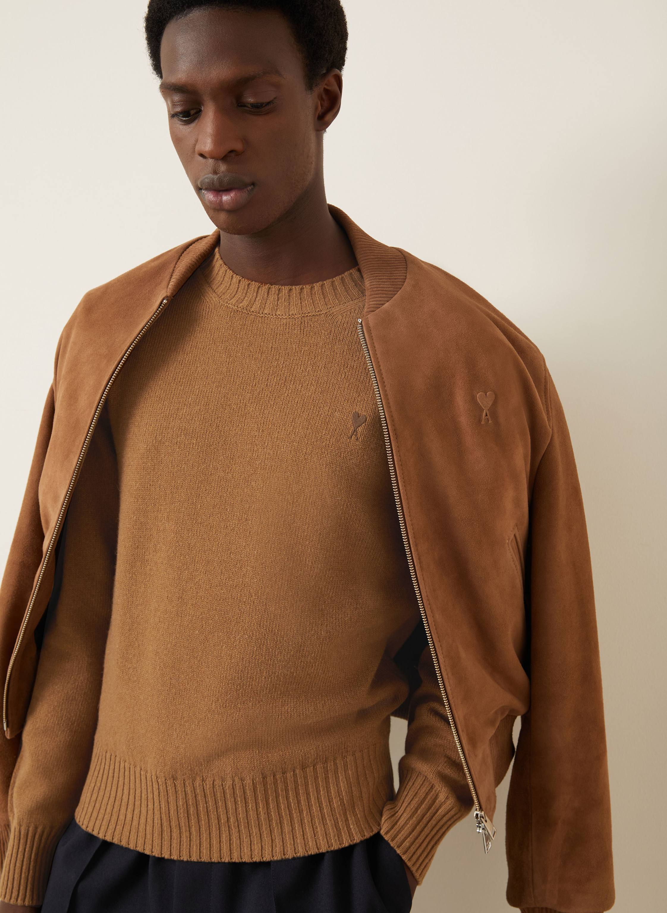 Thumbnail - Ami Paris Cashmere-Pullover braun