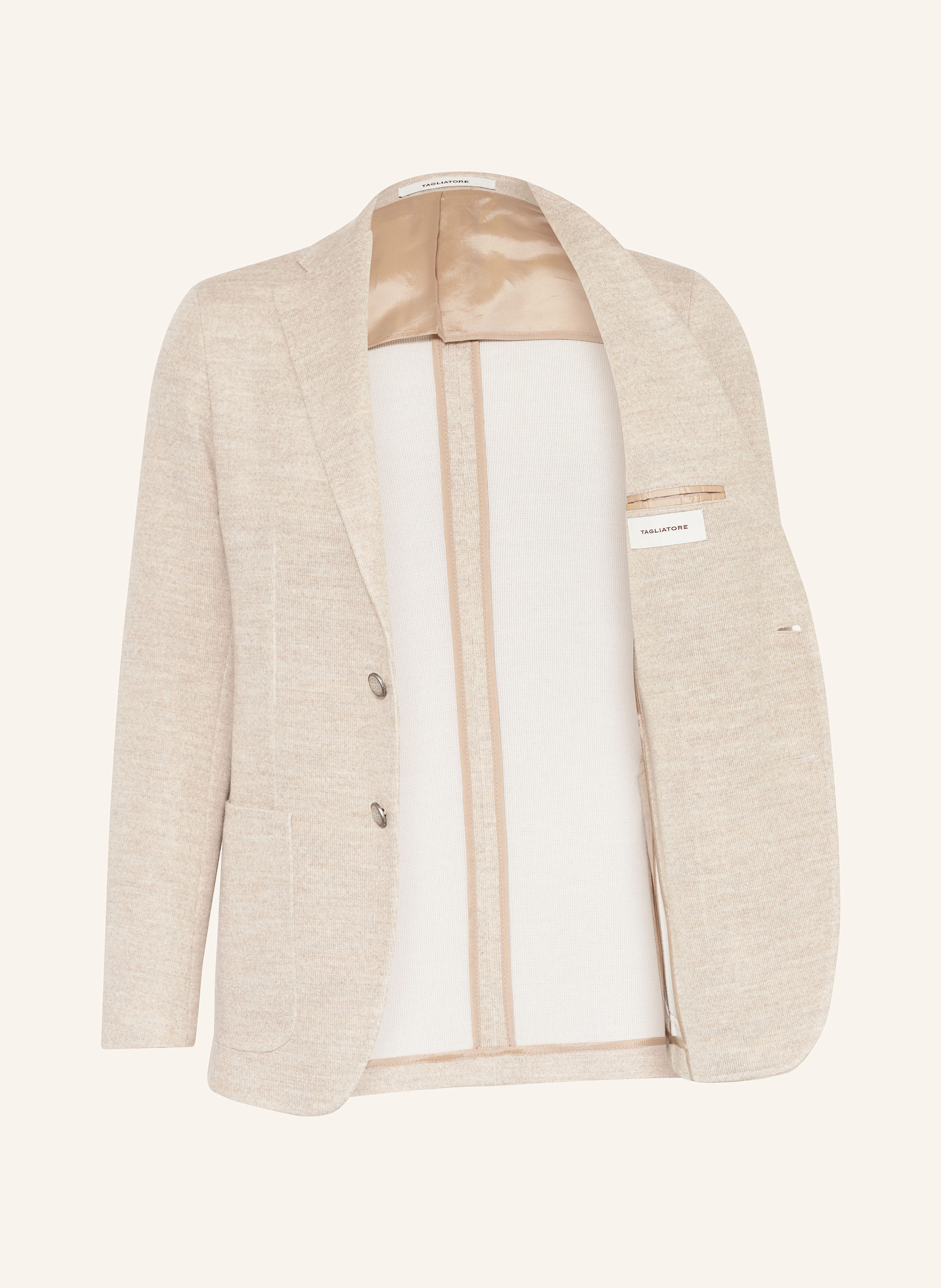 Thumbnail - Tagliatore Stricksakko Extra Slim Fit beige