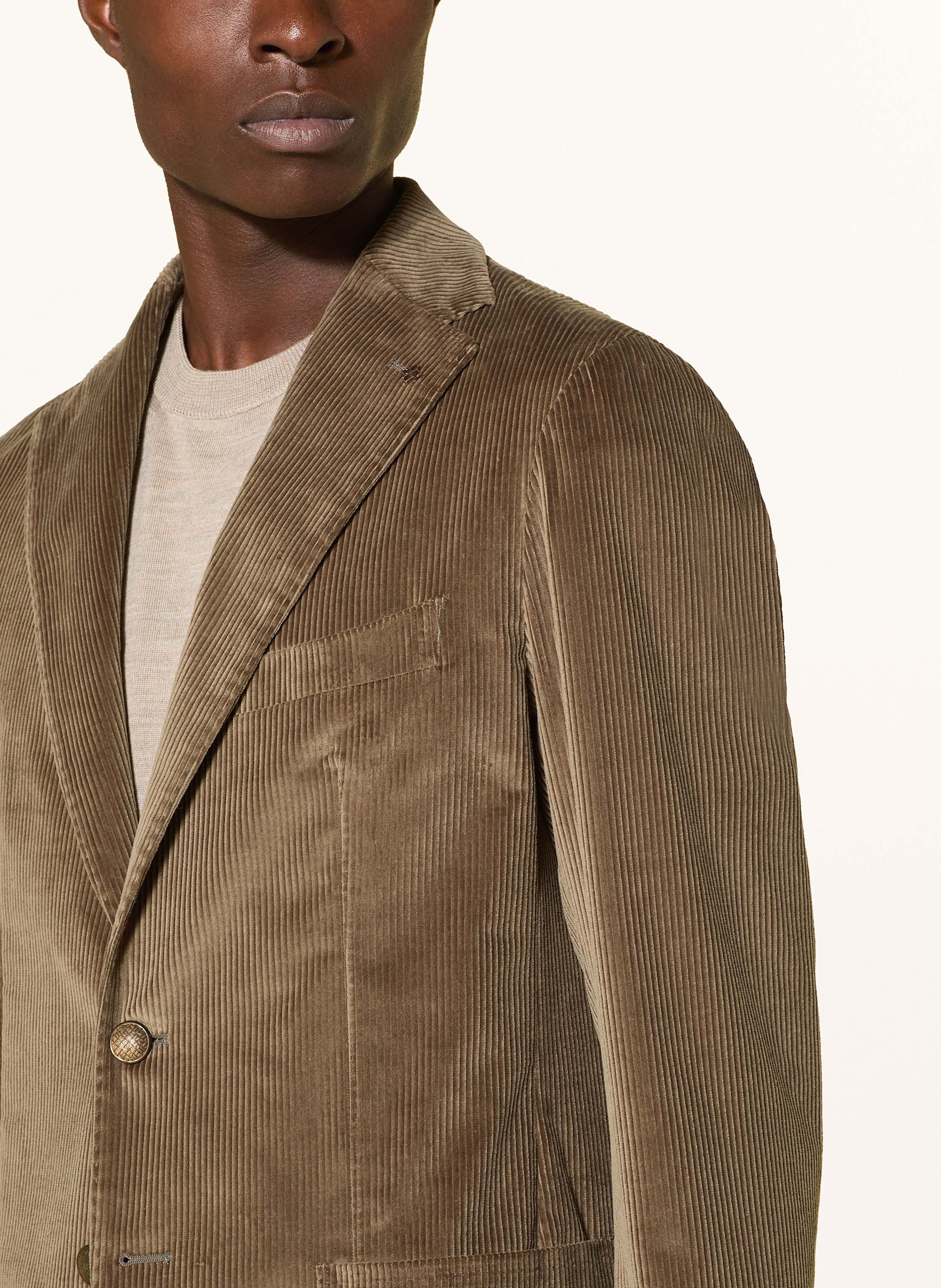 Thumbnail - Tagliatore Cordsakko Slim Fit braun