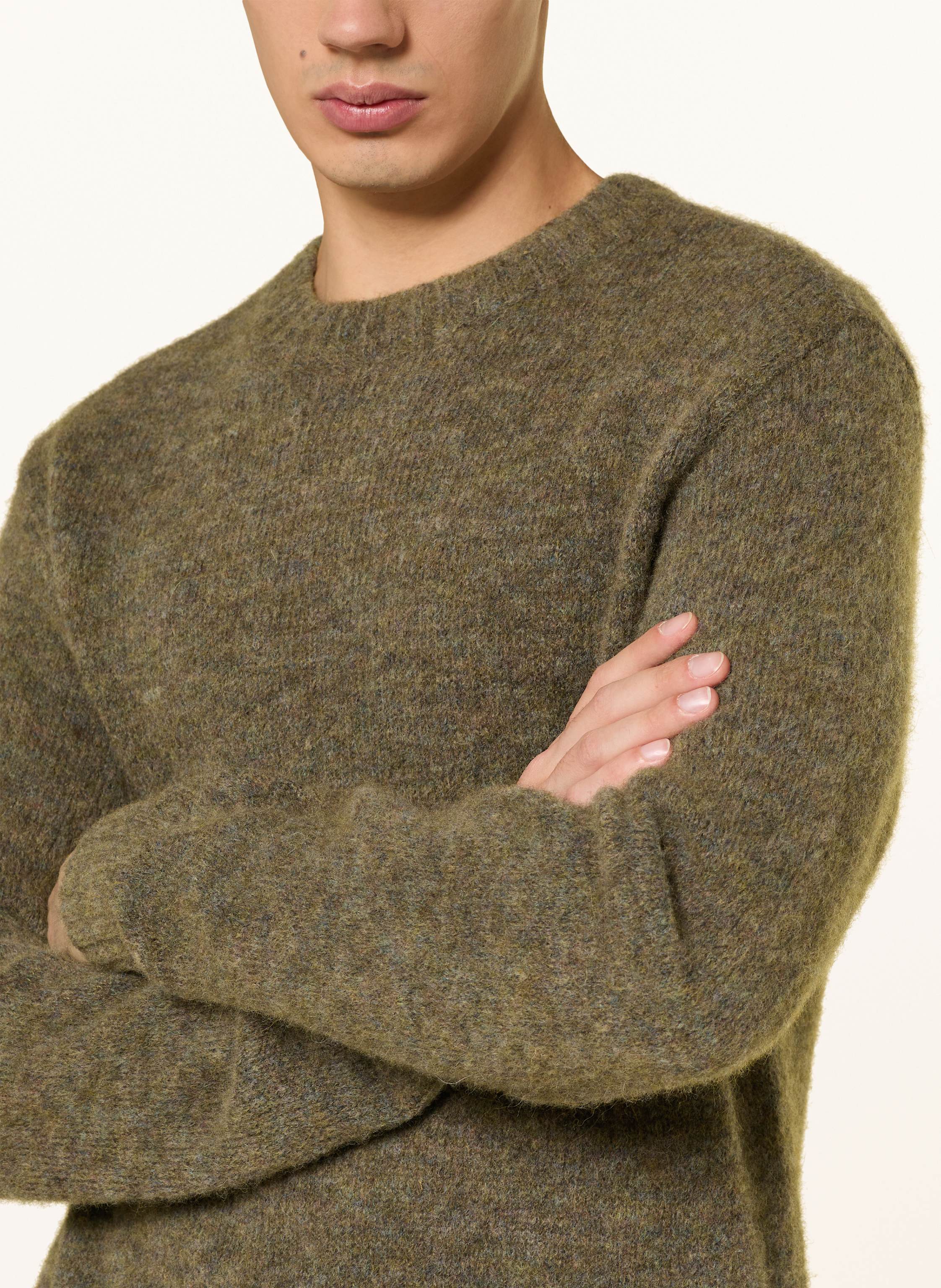 Thumbnail - A.P.C. Pullover Lucas Mit Alpaka gruen