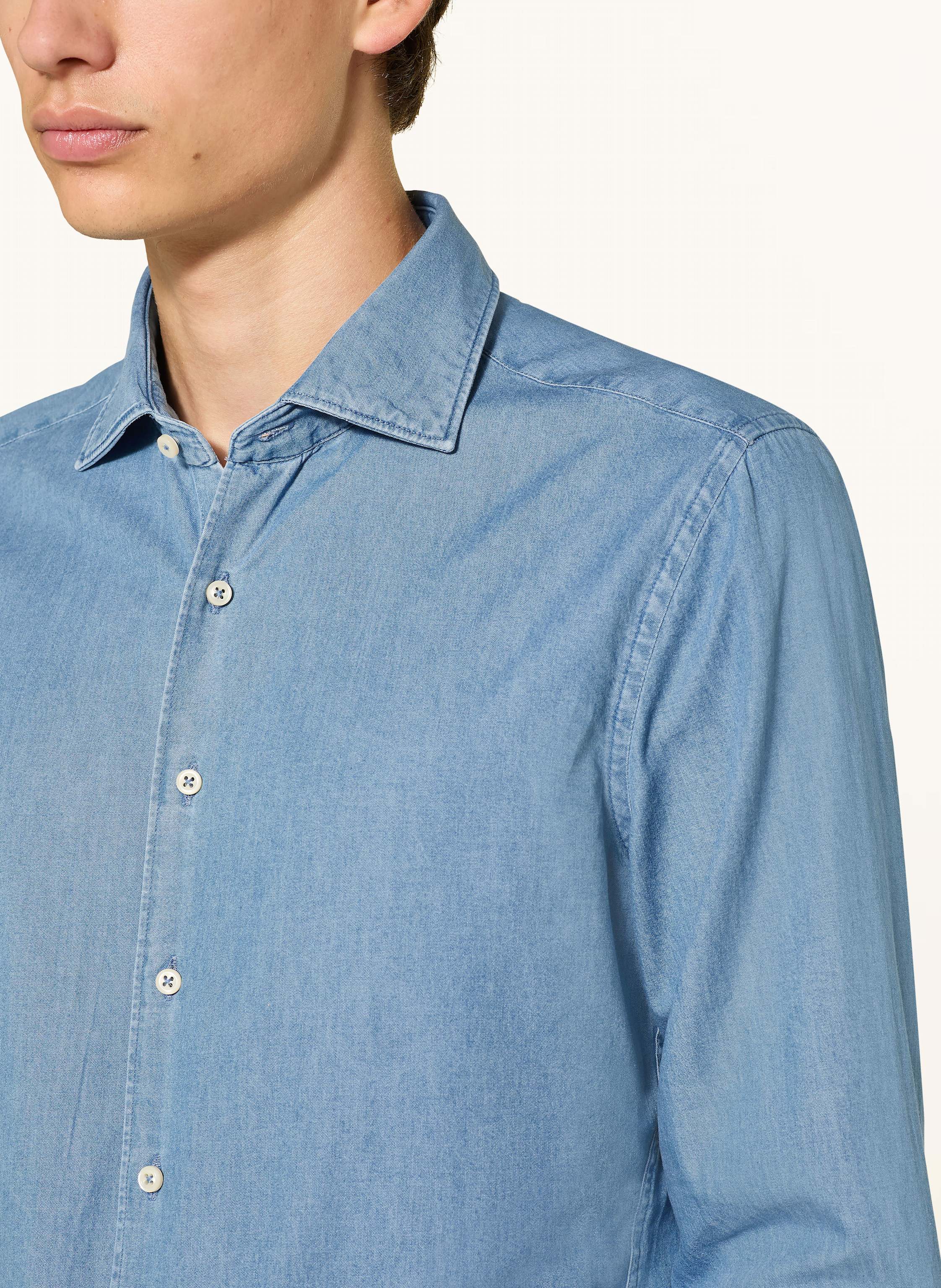 Thumbnail - 1863 By Eterna Jeanshemd Slim Fit blau