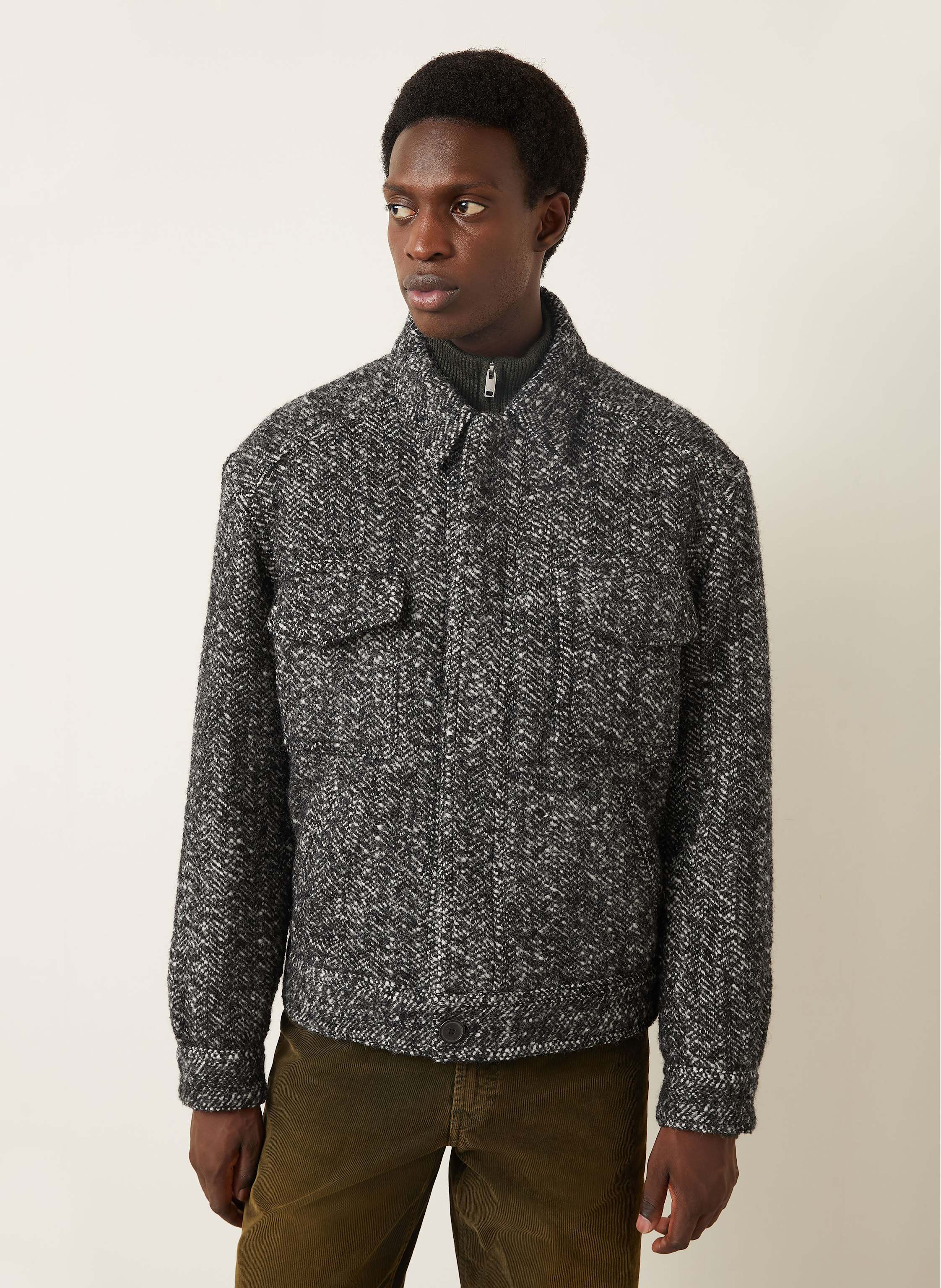 Thumbnail - Isabel Marant Bouclé-Jacke Folco schwarz