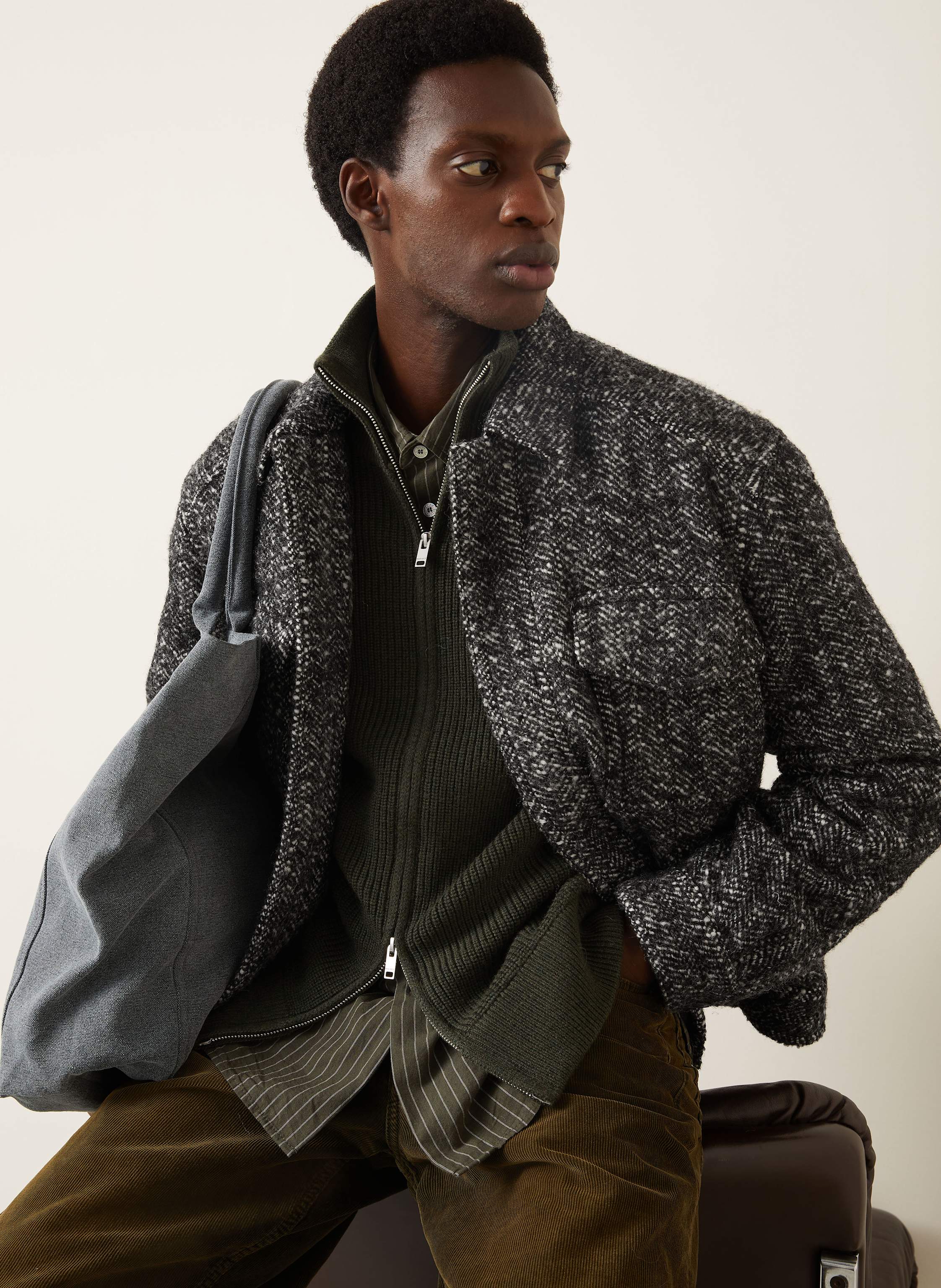 Thumbnail - Isabel Marant Bouclé-Jacke Folco schwarz