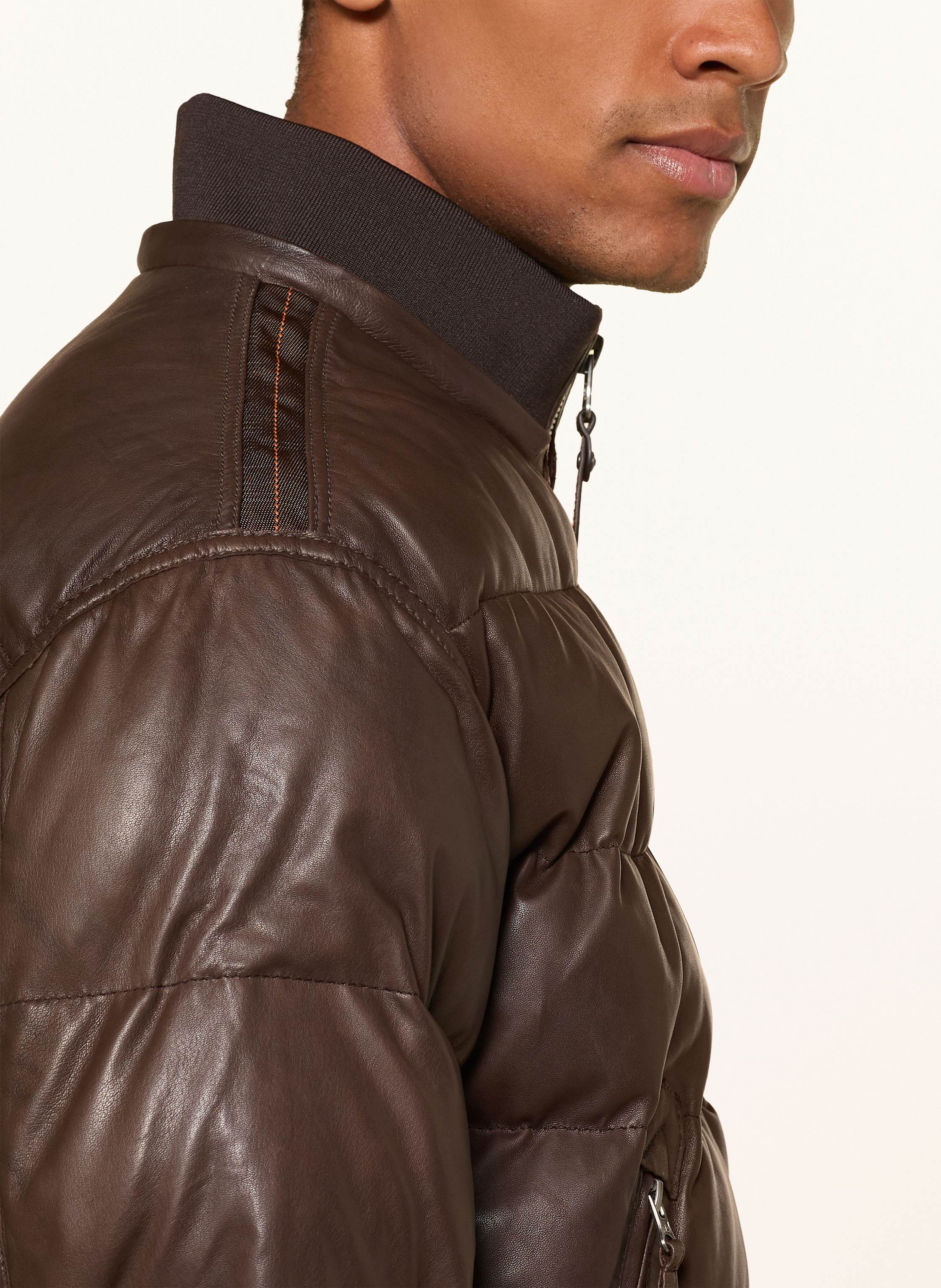 Thumbnail - Parajumpers Lederjacke Gian braun