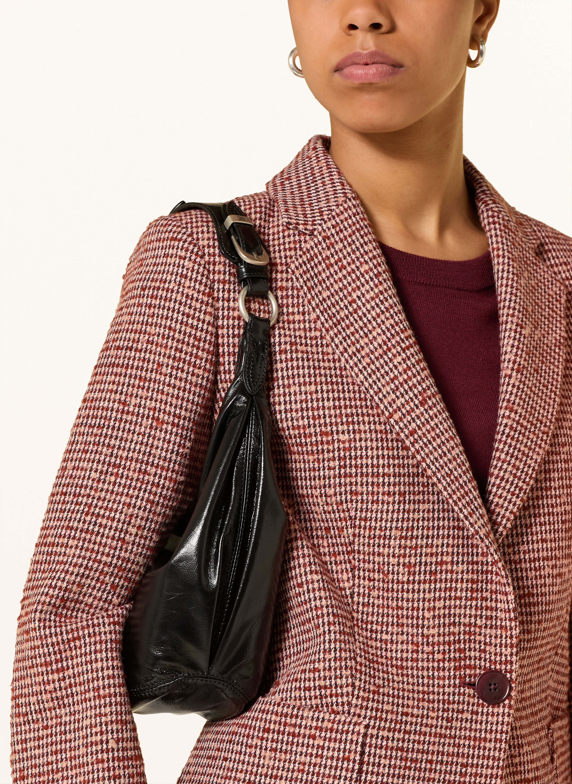 Thumbnail - Rich & Royal Marlenehose Aus Bouclé rot