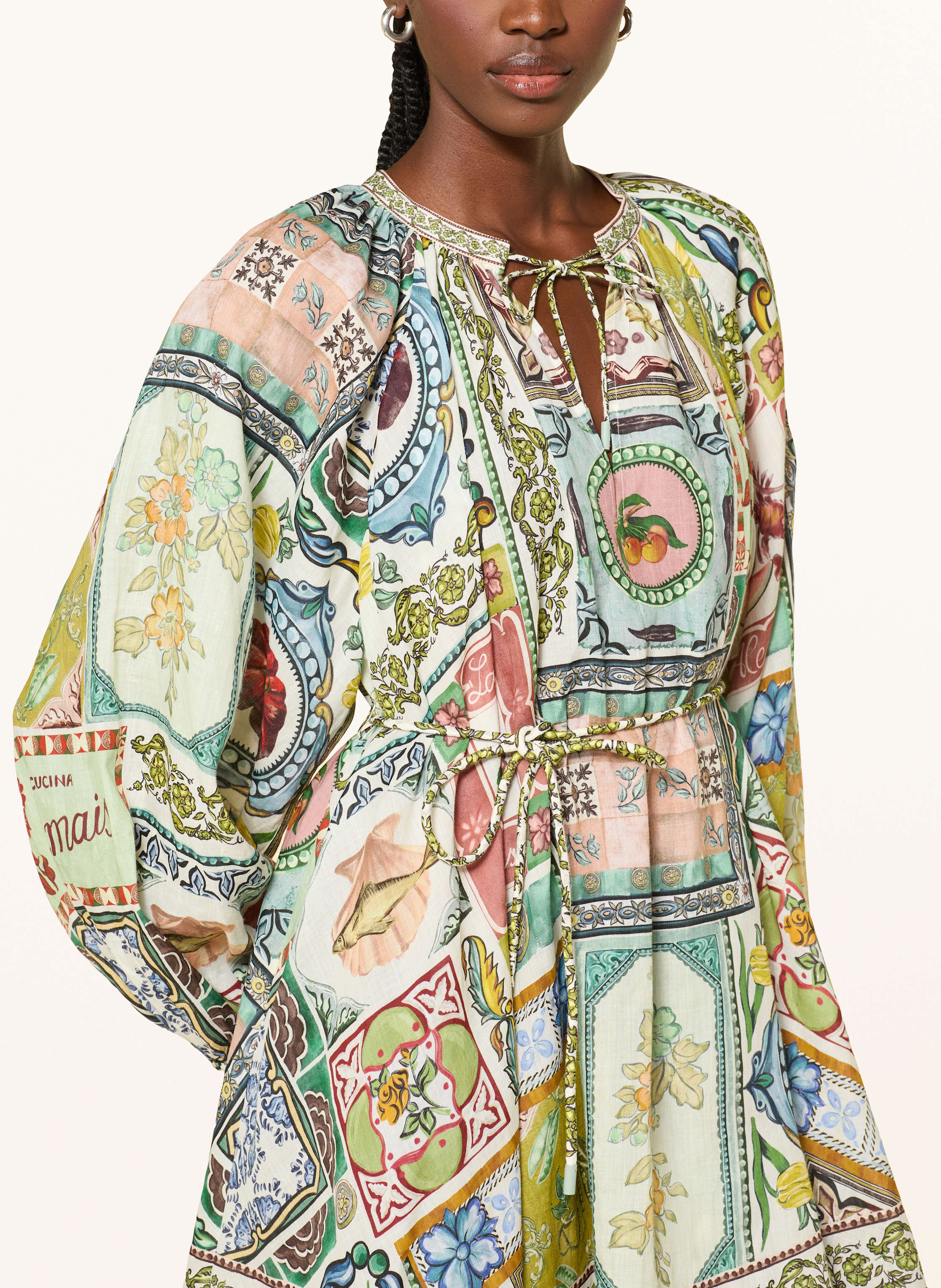 Thumbnail - Alémais Kleid Tommasina Mit Rüschen beige