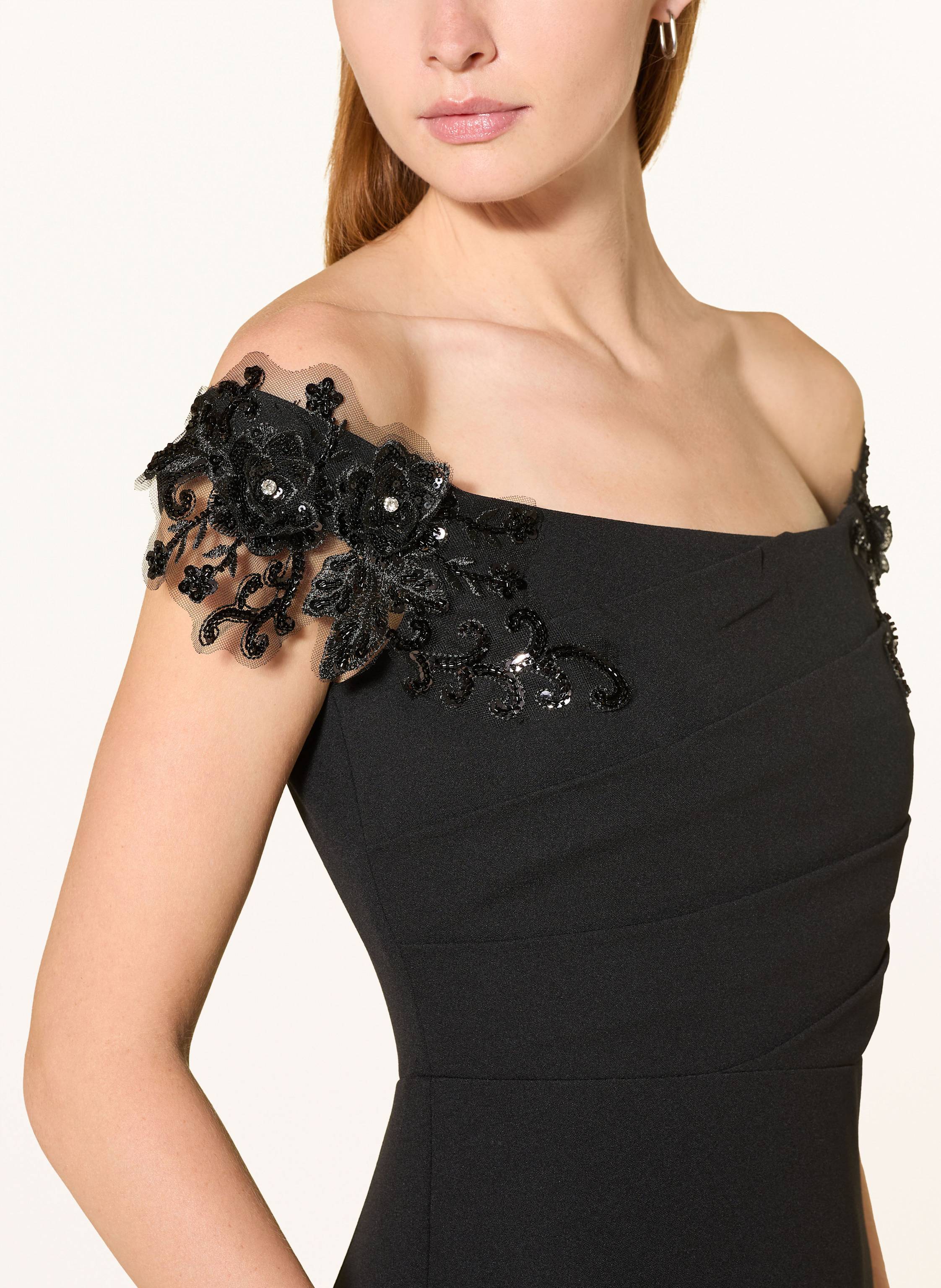 Thumbnail - Lipsy Abendkleid Mit Spitze Und Schmucksteinen schwarz