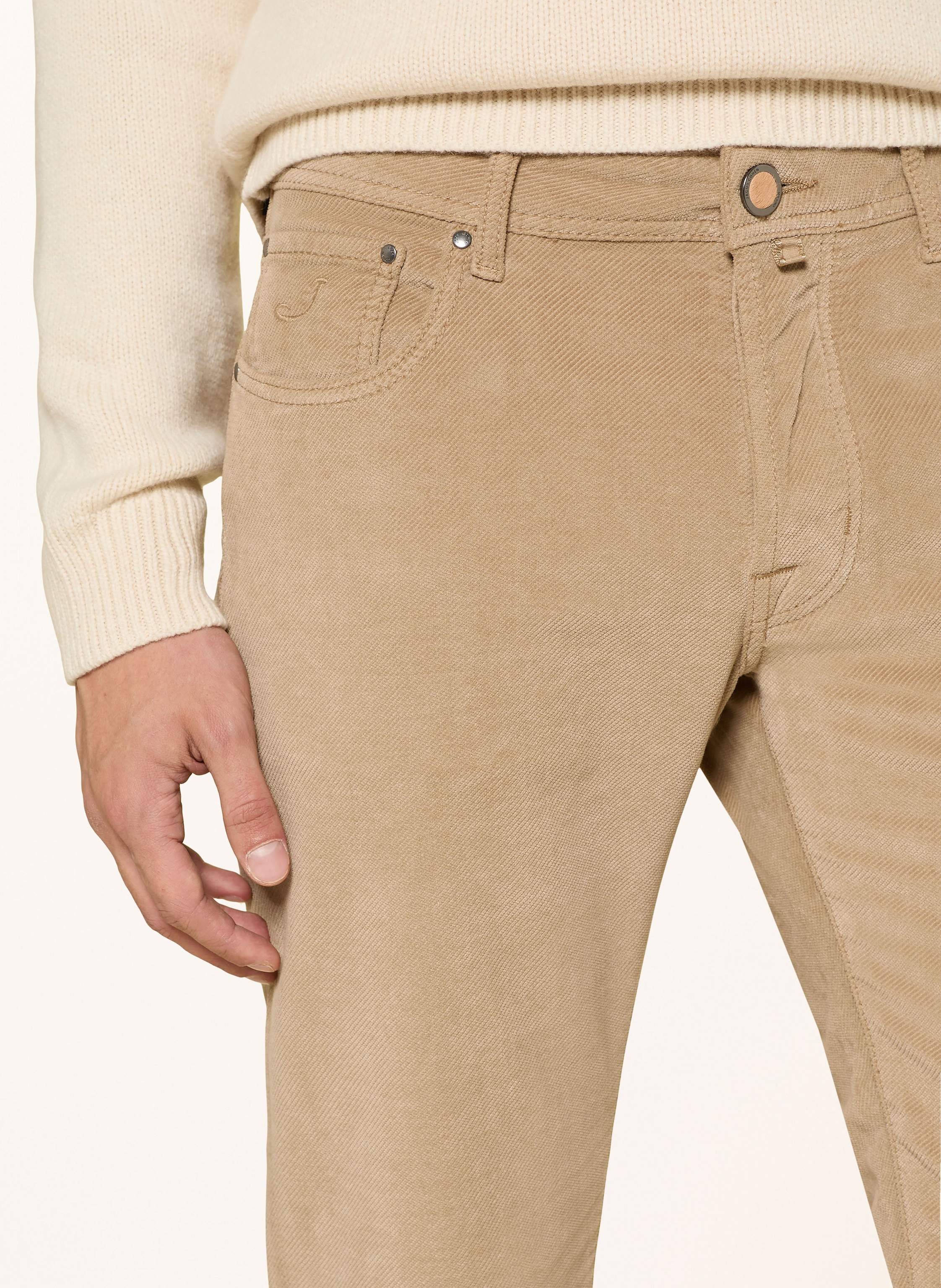 Thumbnail - Jacob Cohen Cordchino Bobby Regular Fit beige