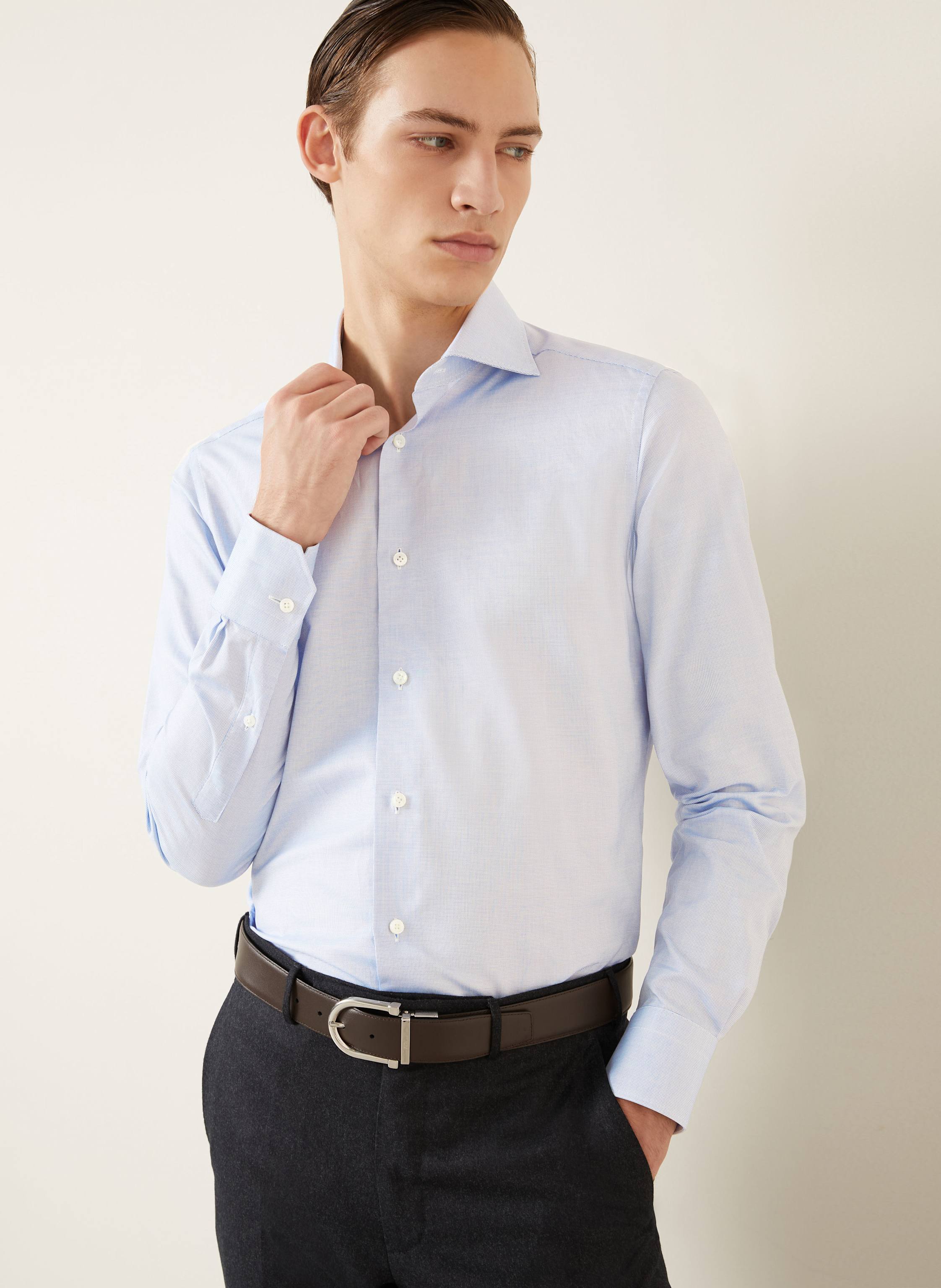 Thumbnail - Zegna Hemd Regular Fit blau