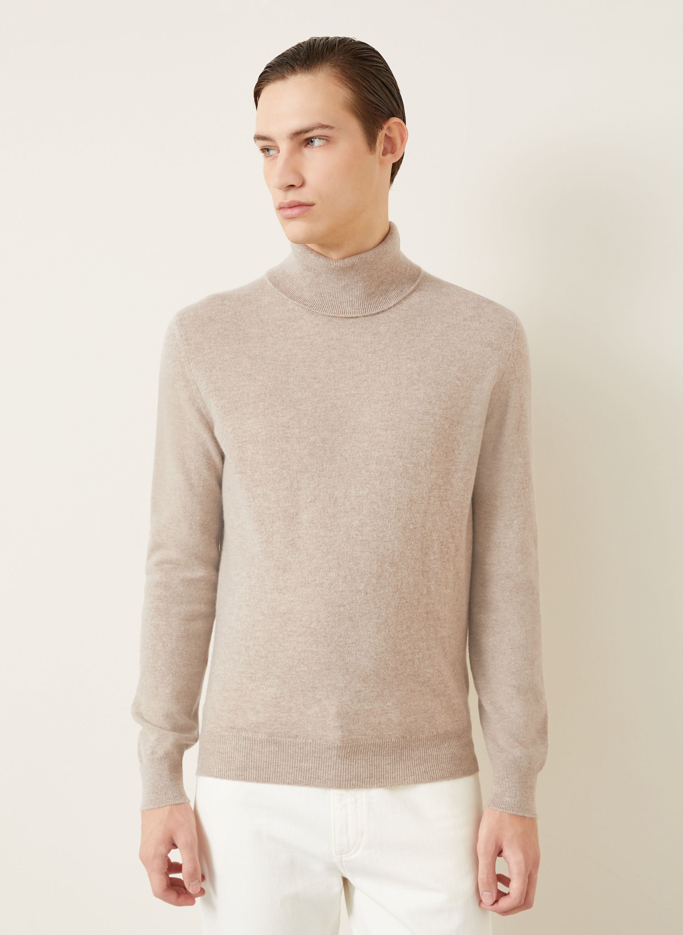 Thumbnail - Zegna Rollkragenpullover Aus Cashmere beige