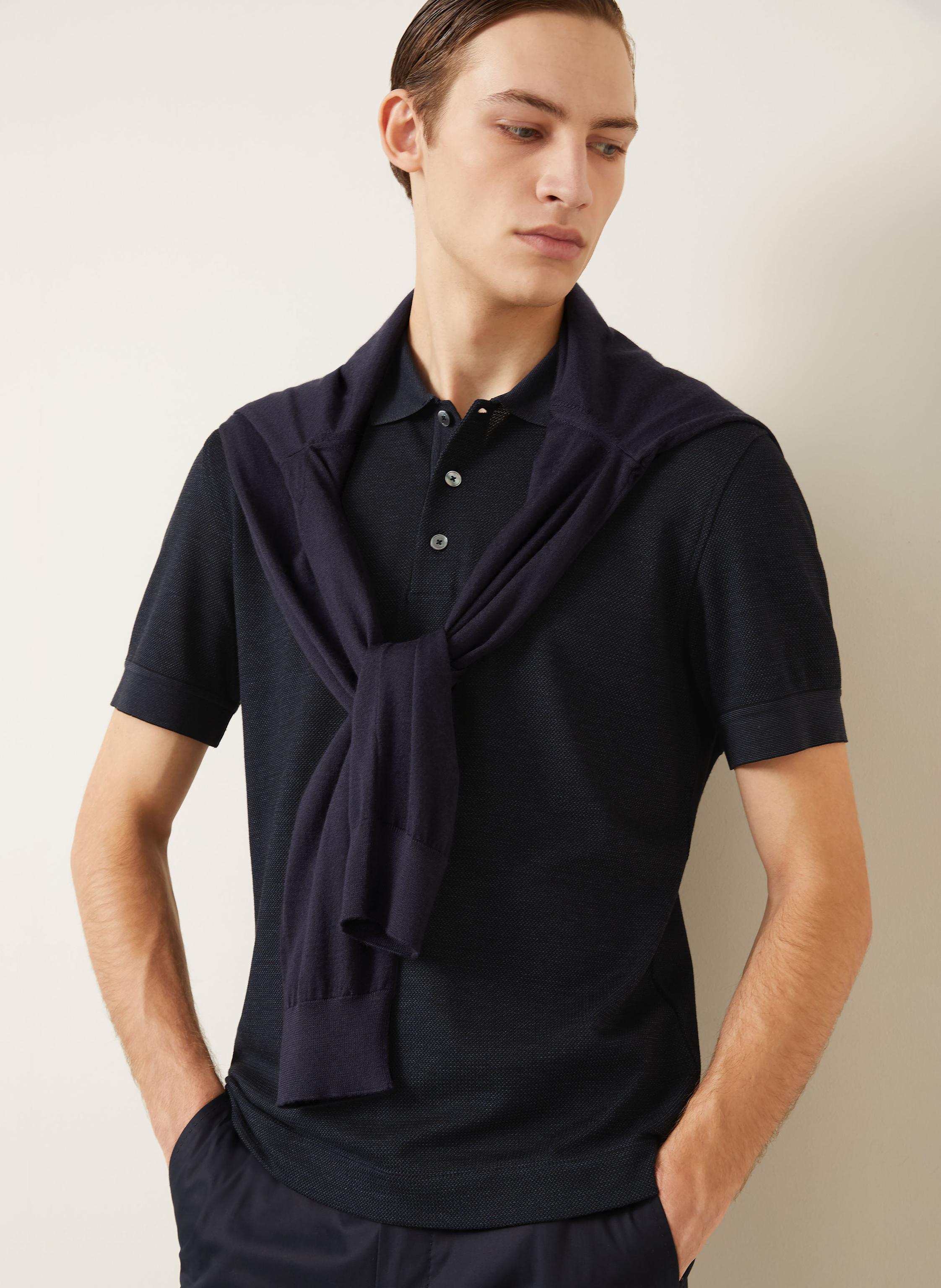 Thumbnail - Zegna Jersey-Poloshirt blau