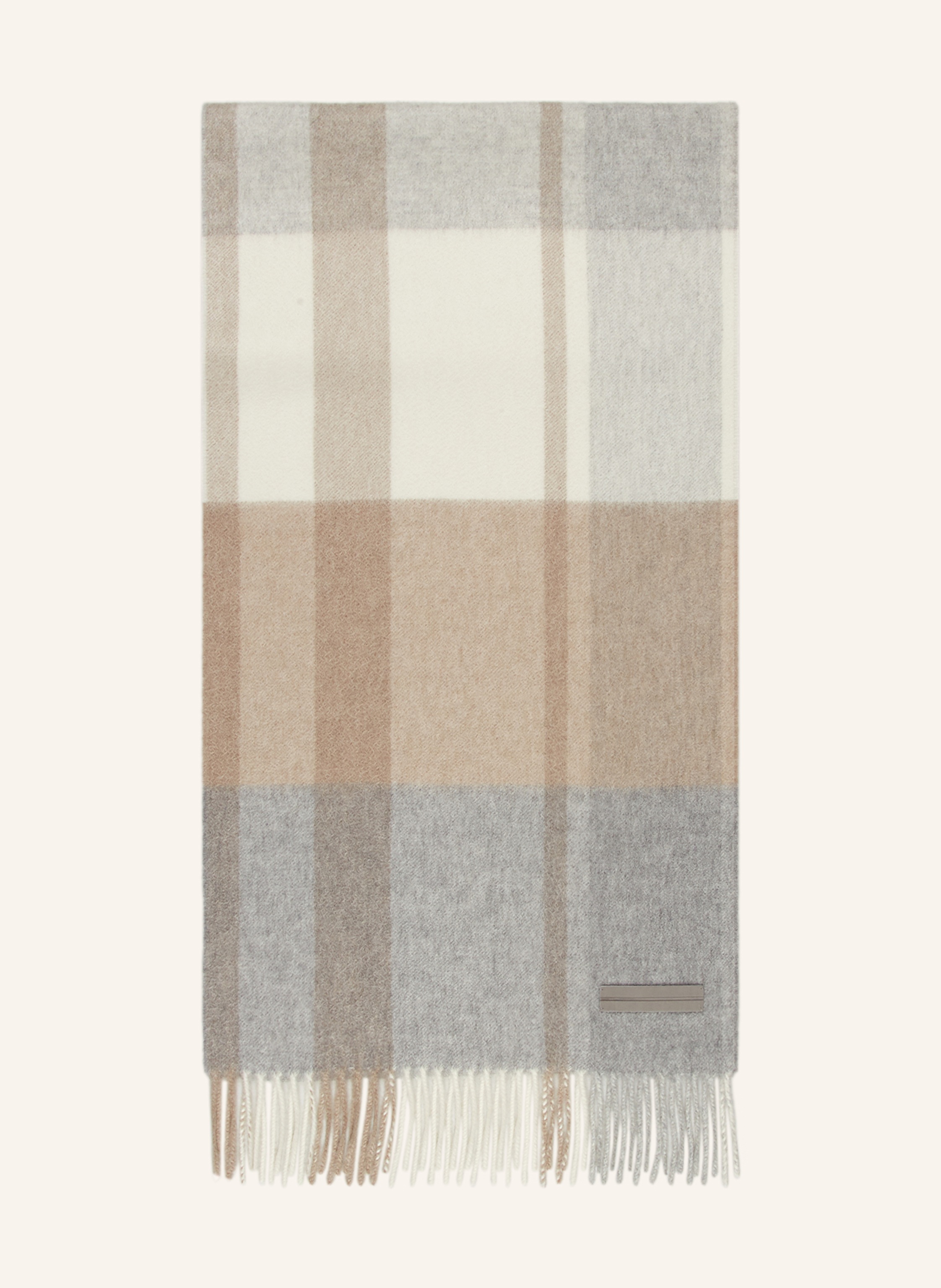 Zegna Zegna Cashmere-Schal beige in WEISS / HELLBRAUN / HELLGRAU