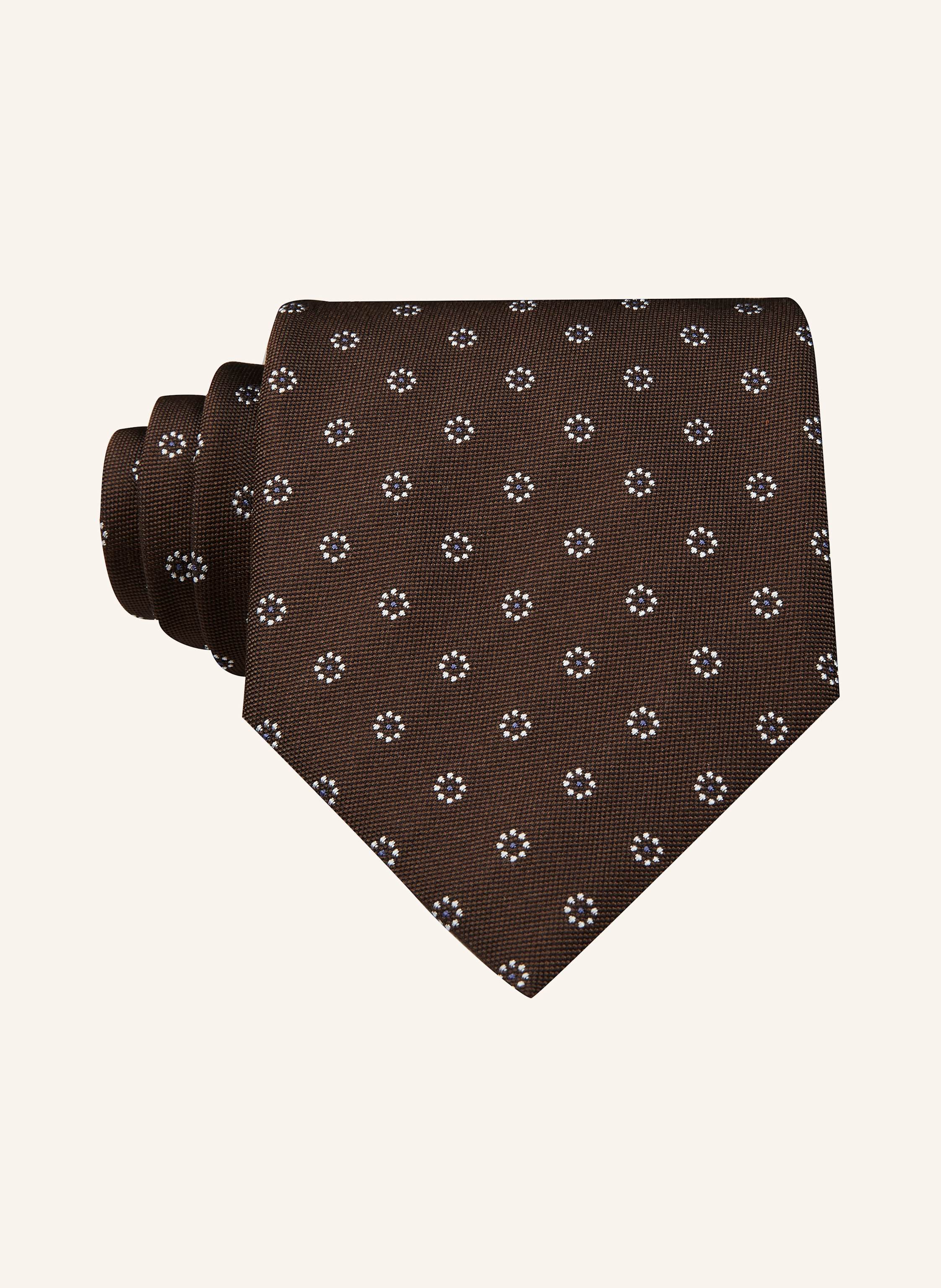 Zegna Zegna Krawatte gruen in DUNKELBRAUN / WEISS / BLAU