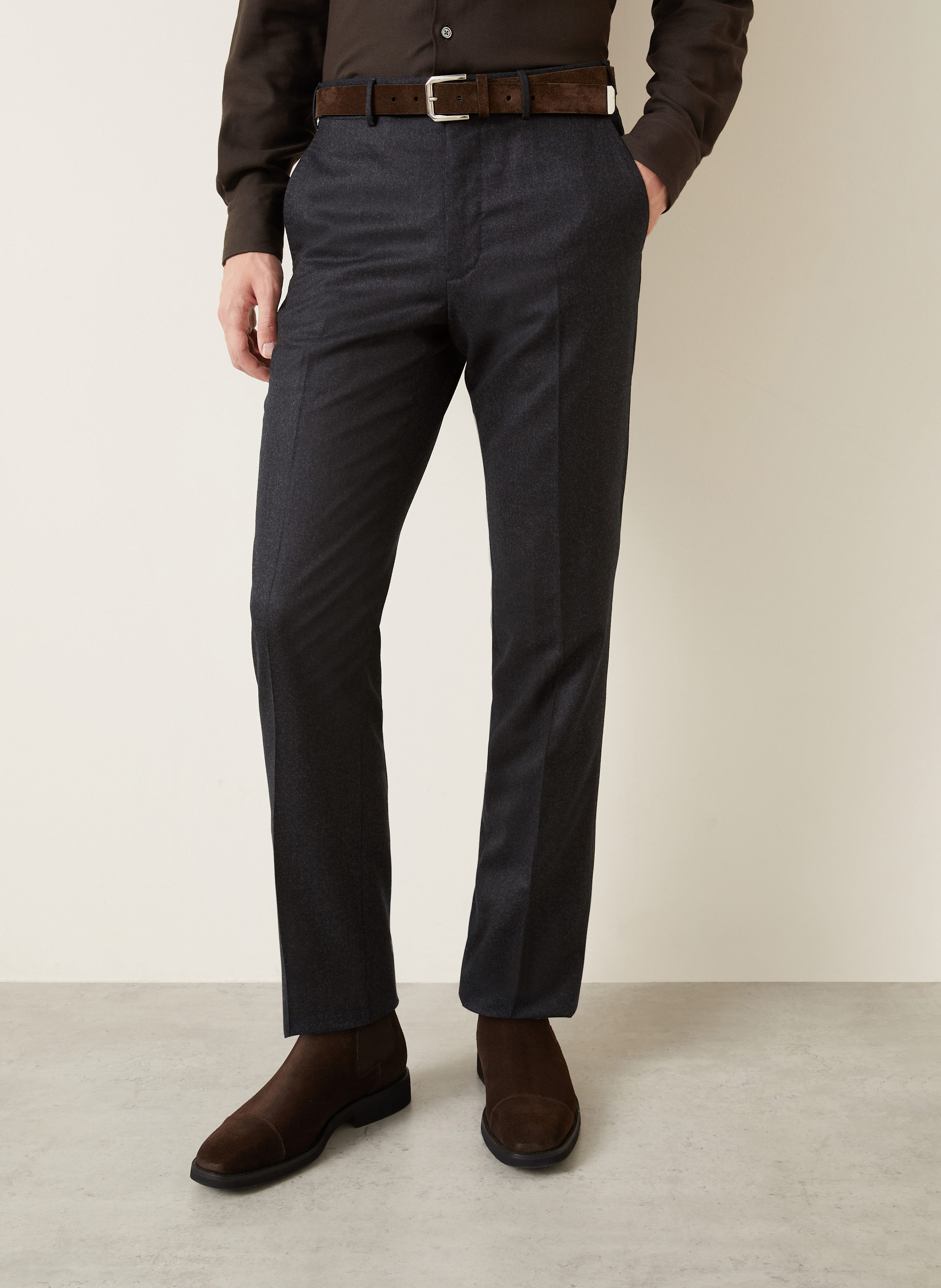 Thumbnail - Zegna Hose Slim Fit grau