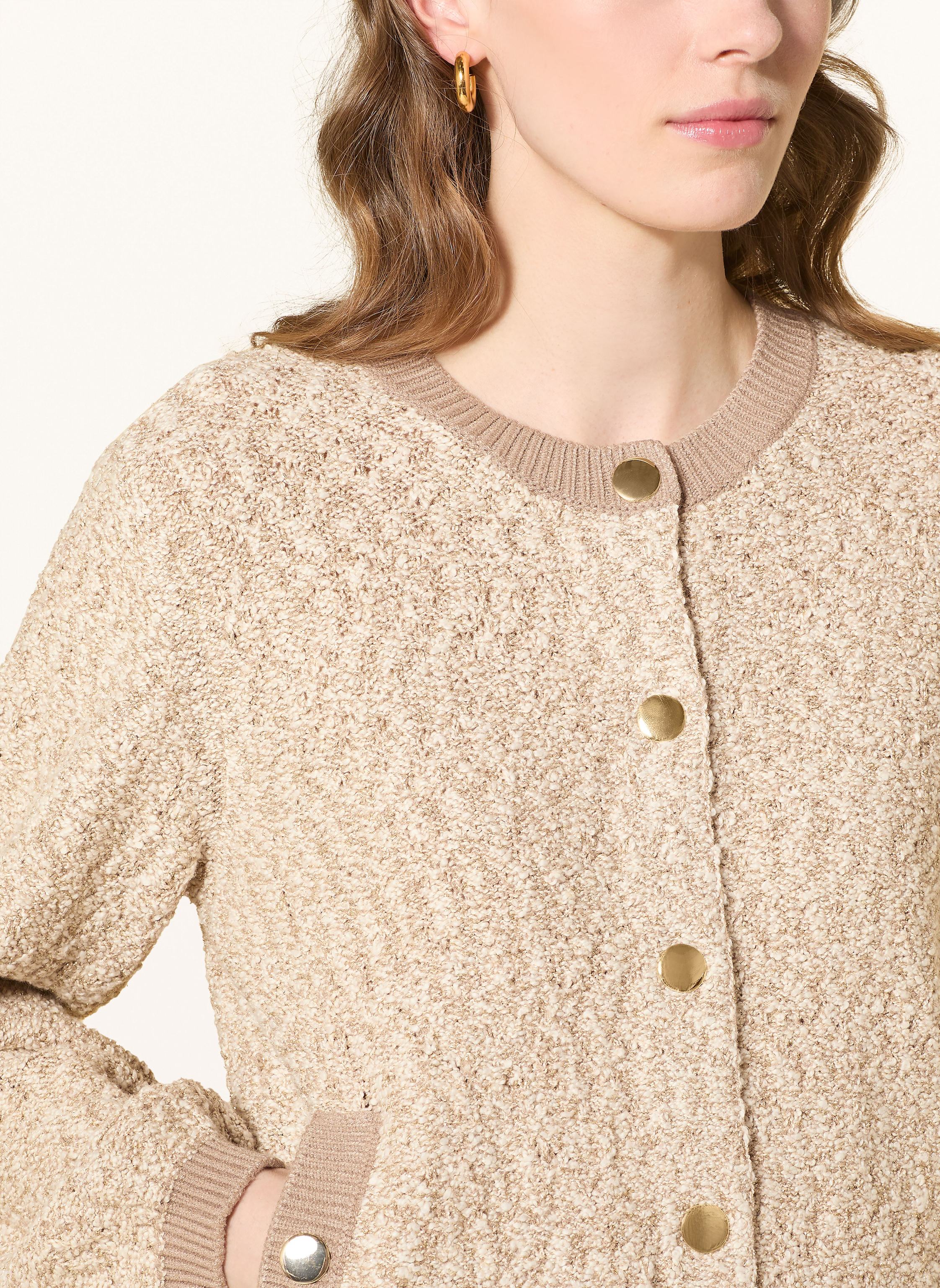 Thumbnail - Monari Strickjacke Mit Glitzergarn beige