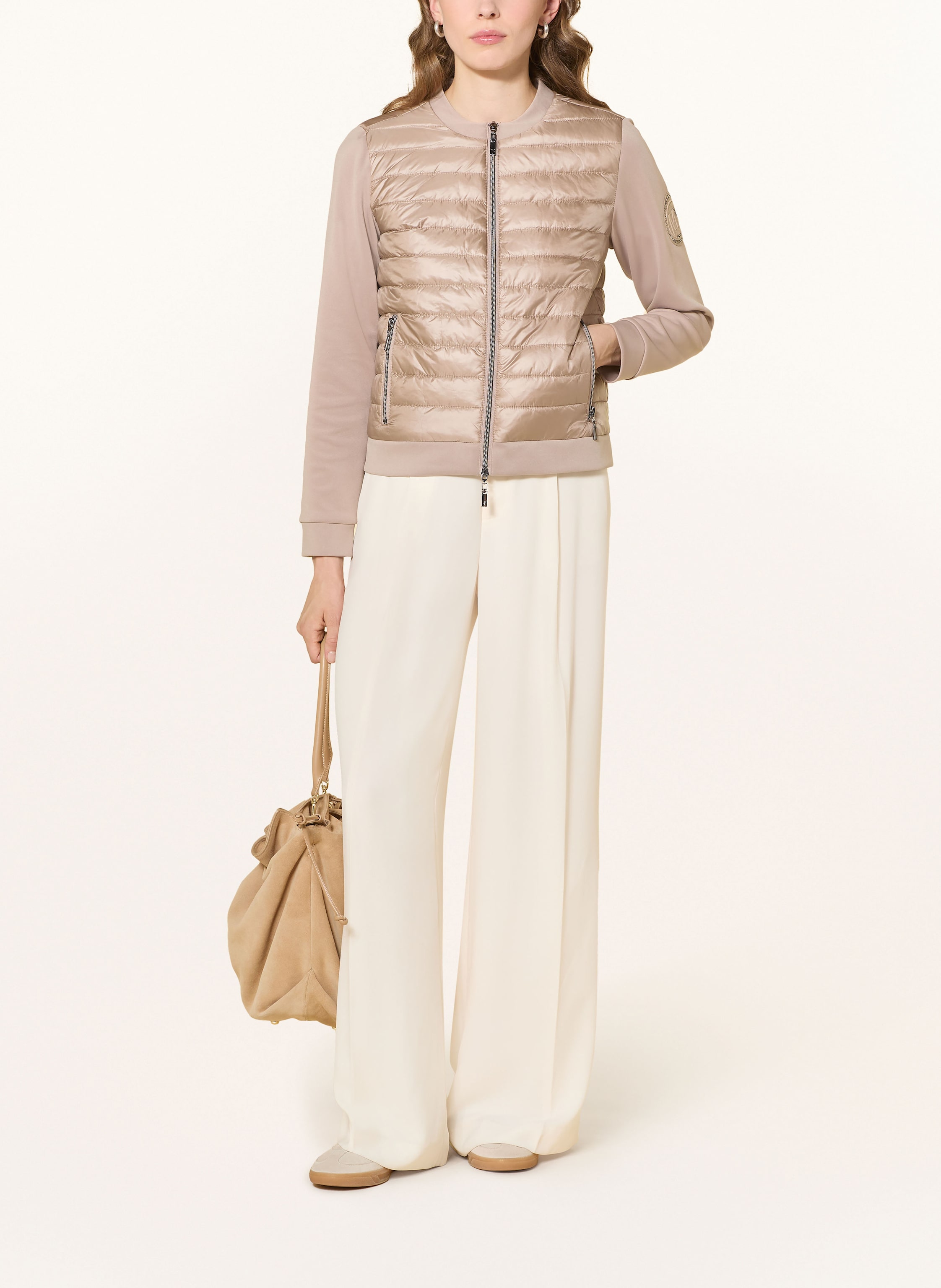 Thumbnail - Monari Steppjacke Im Materialmix beige