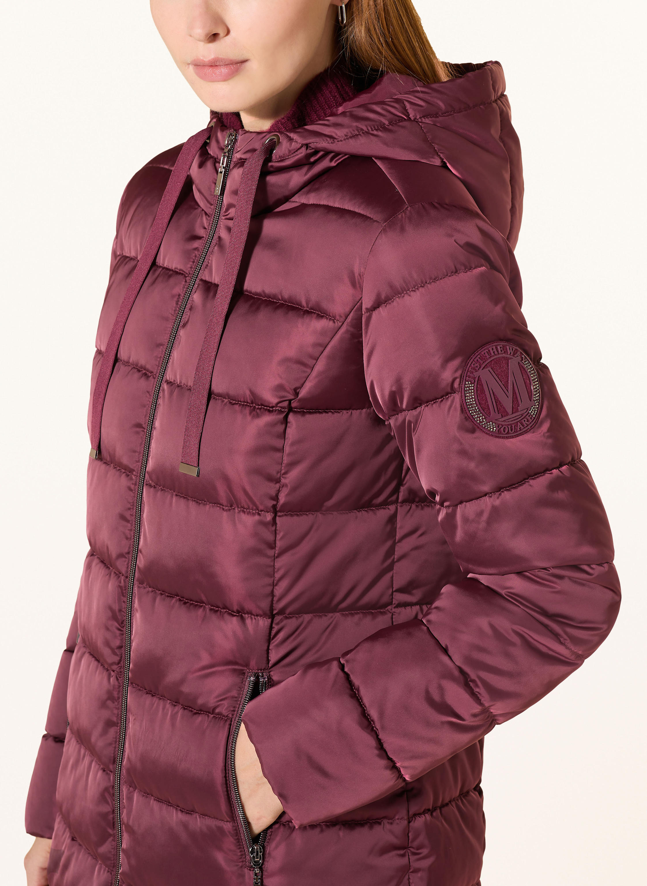 Thumbnail - Monari Steppmantel Mit Schmucksteinen rot