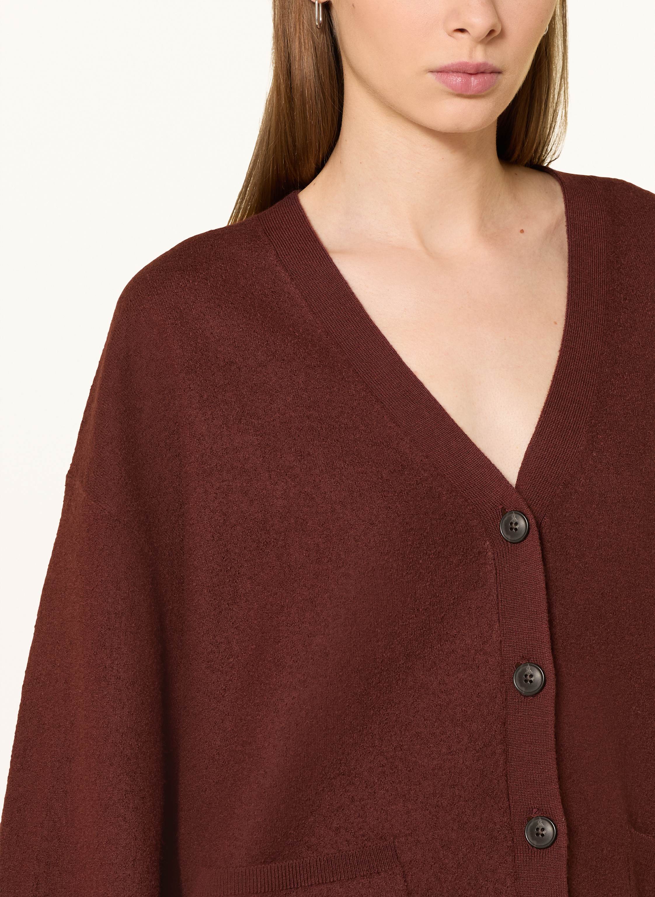 Thumbnail - Tiger Of Sweden Strickjacke Silvyiya Aus Merinowolle rot