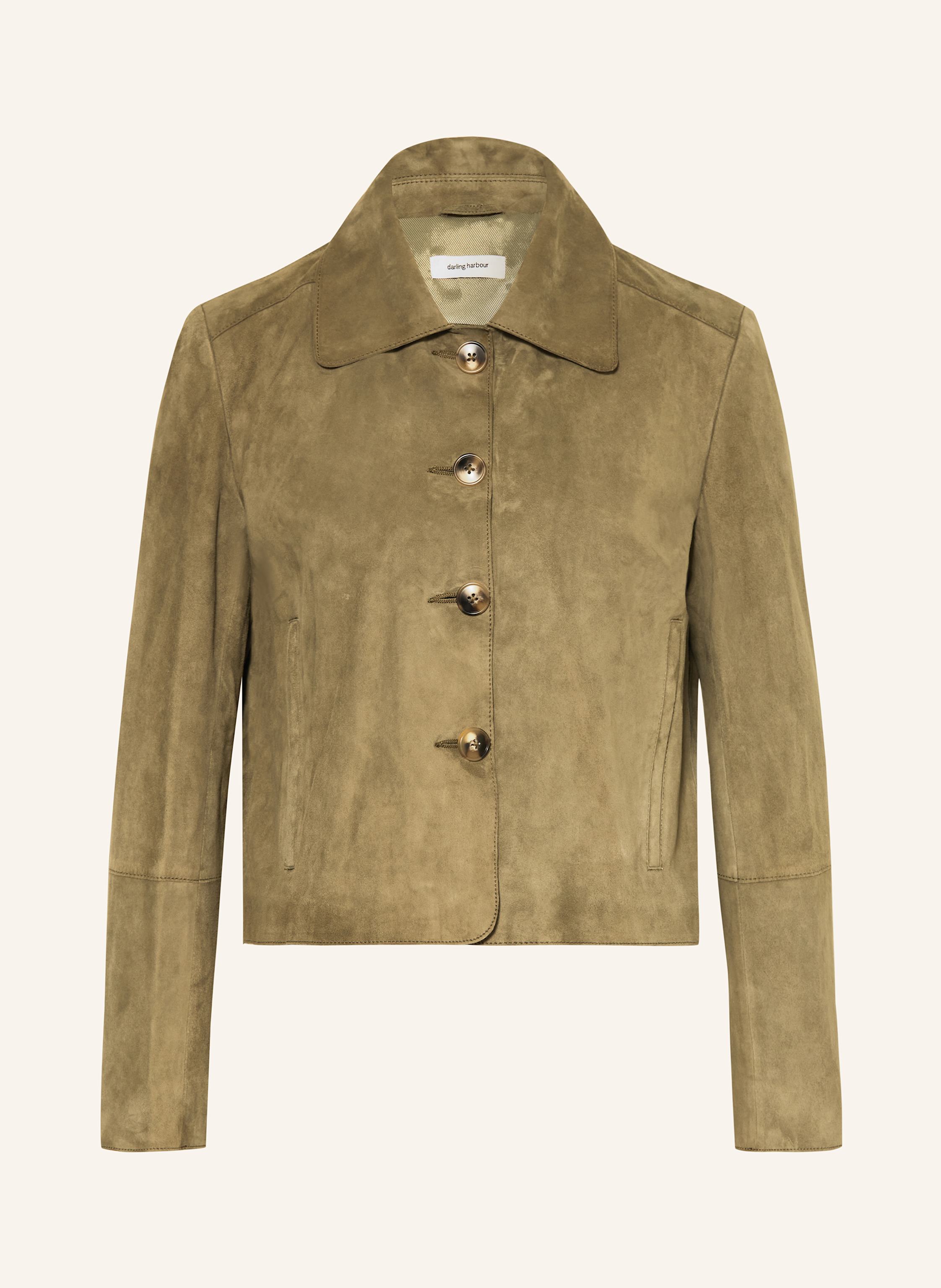 Darling Harbour Lederjacke gruen