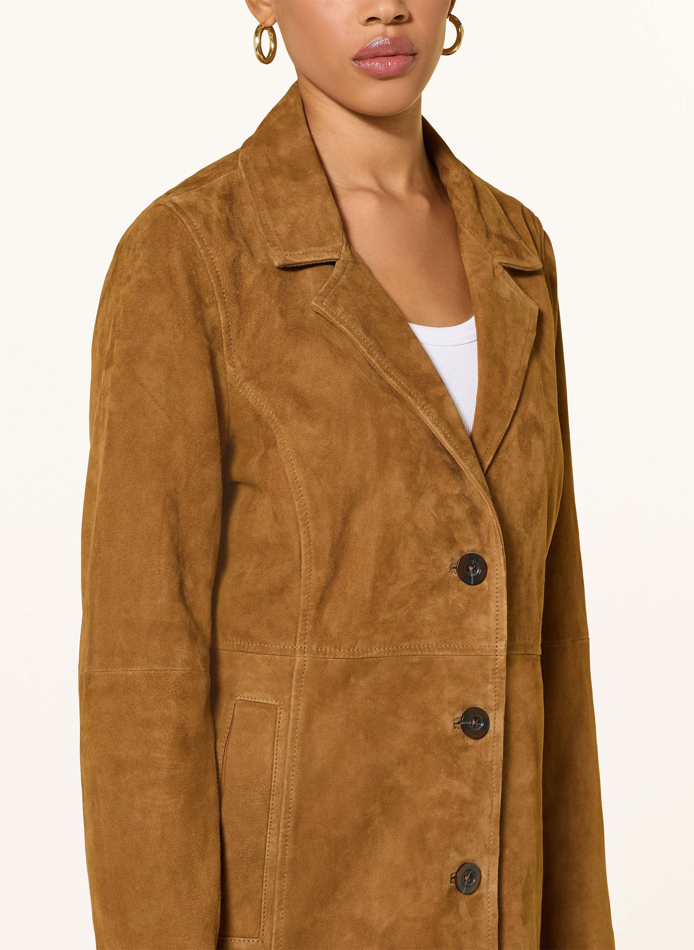 Thumbnail - Darling Harbour Ledermantel braun