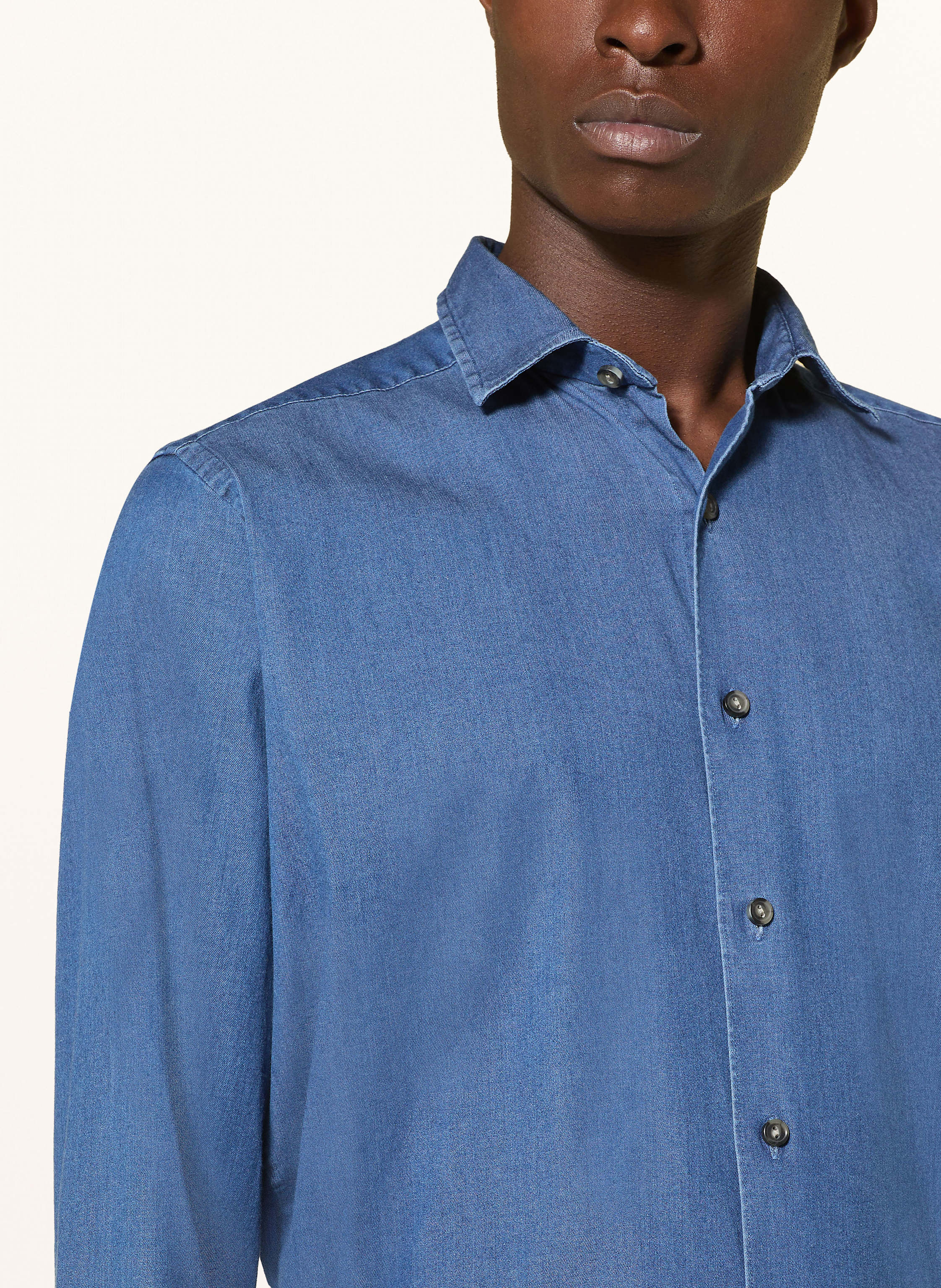 Thumbnail - Eton Jeanshemd Casual Fit blau