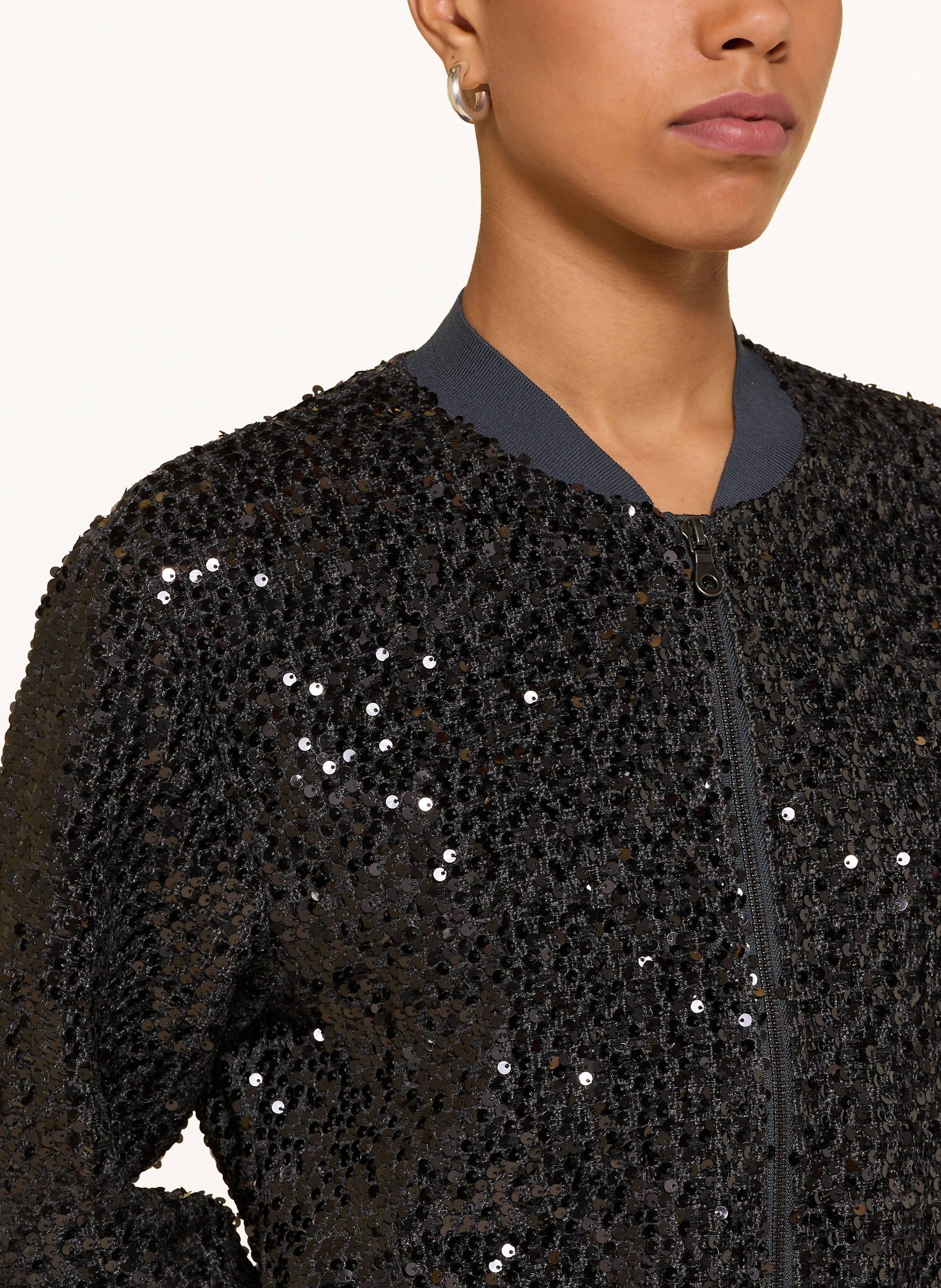 Thumbnail - Mos Mosh Blouson Mmcate Lala Mit Pailletten grau