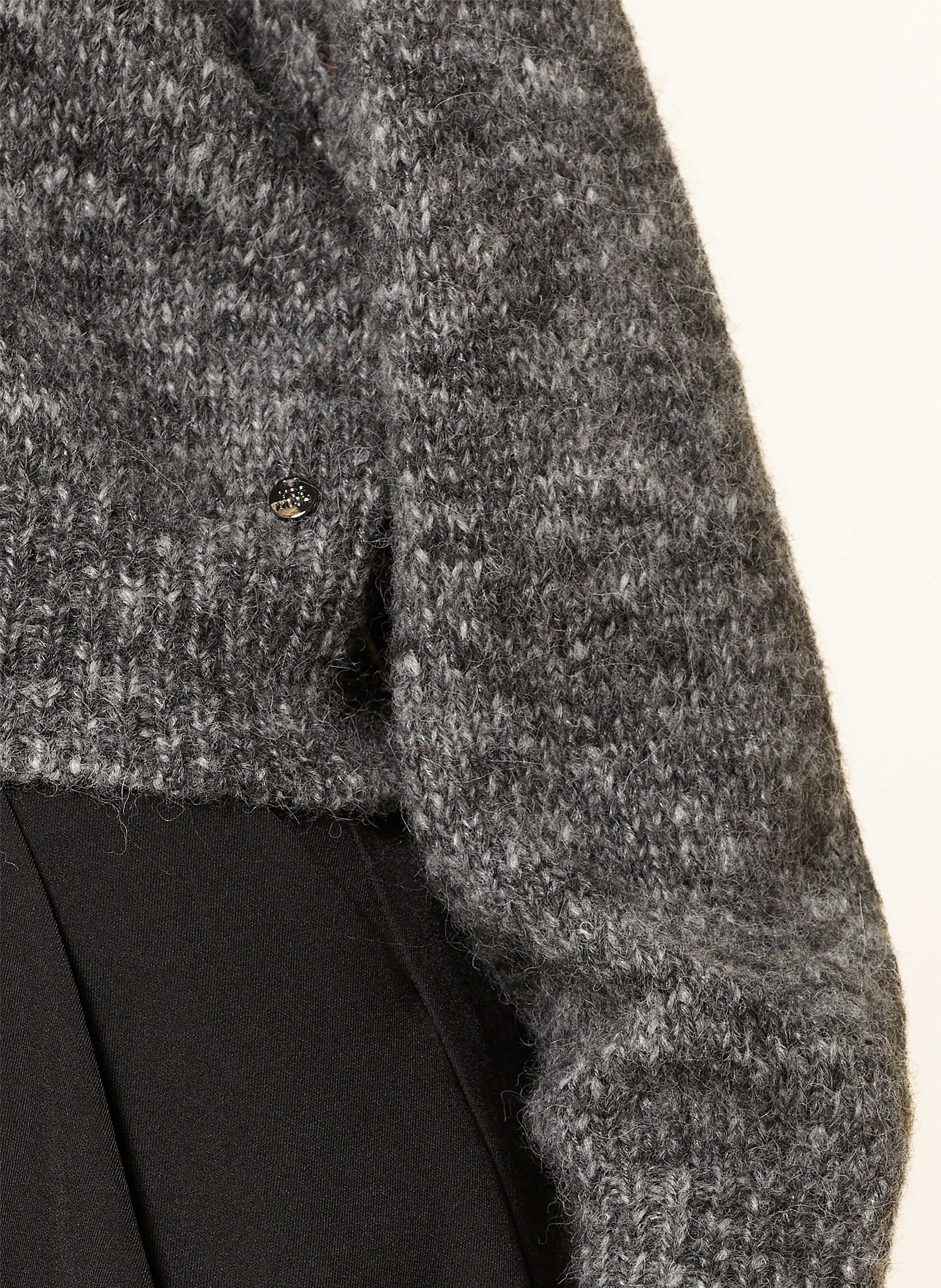 Thumbnail - Mos Mosh Strickjacke Mmzela Mit Alpaka grau