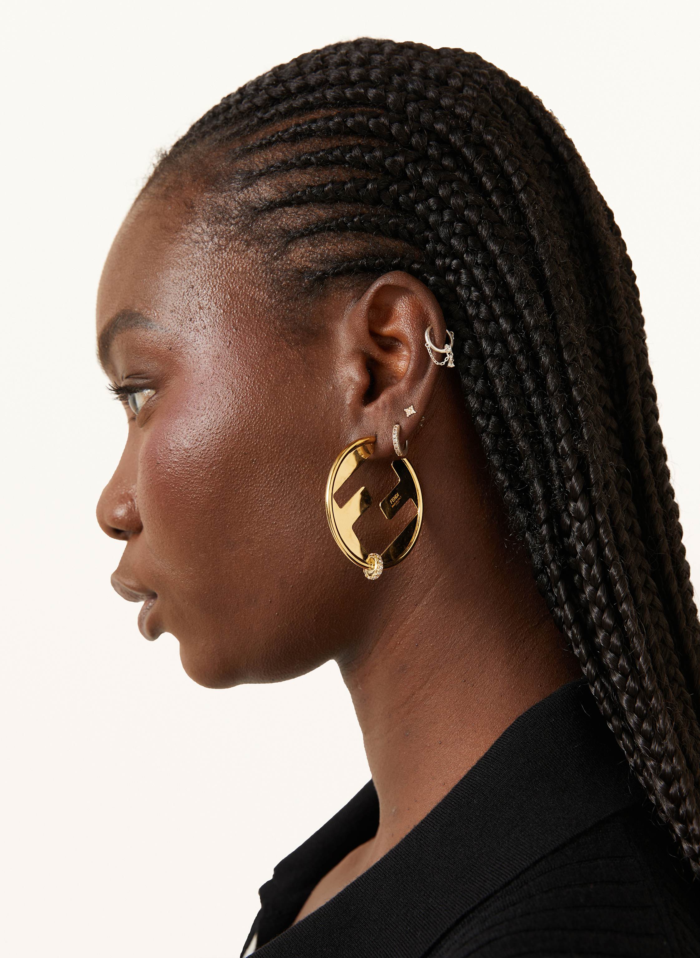 Thumbnail - Fendi Creolen Everround gold