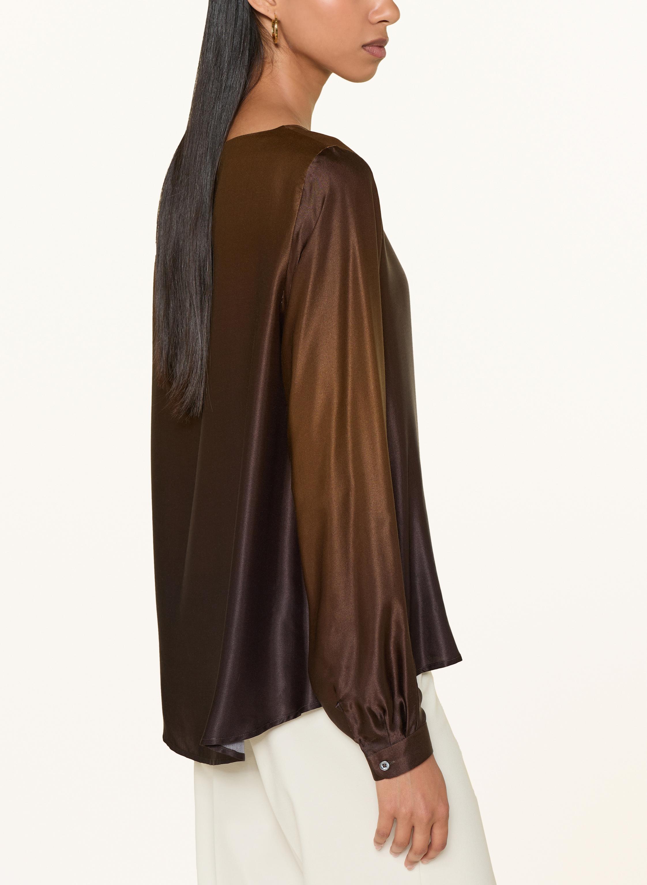 Thumbnail - Robert Friedman Blusenshirt Tea Aus Satin braun