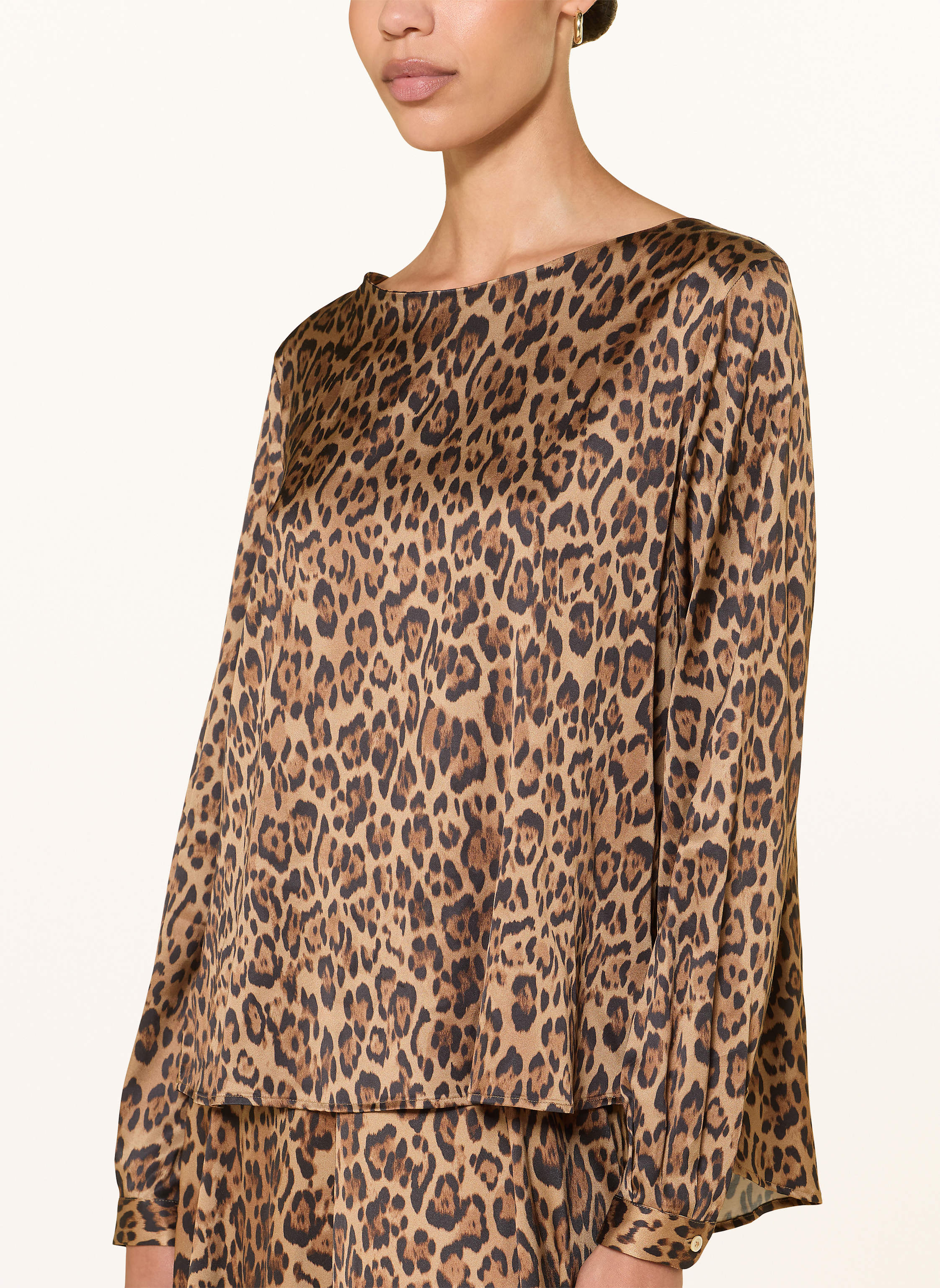 Thumbnail - Robert Friedman Blusenshirt Tea Aus Satin braun