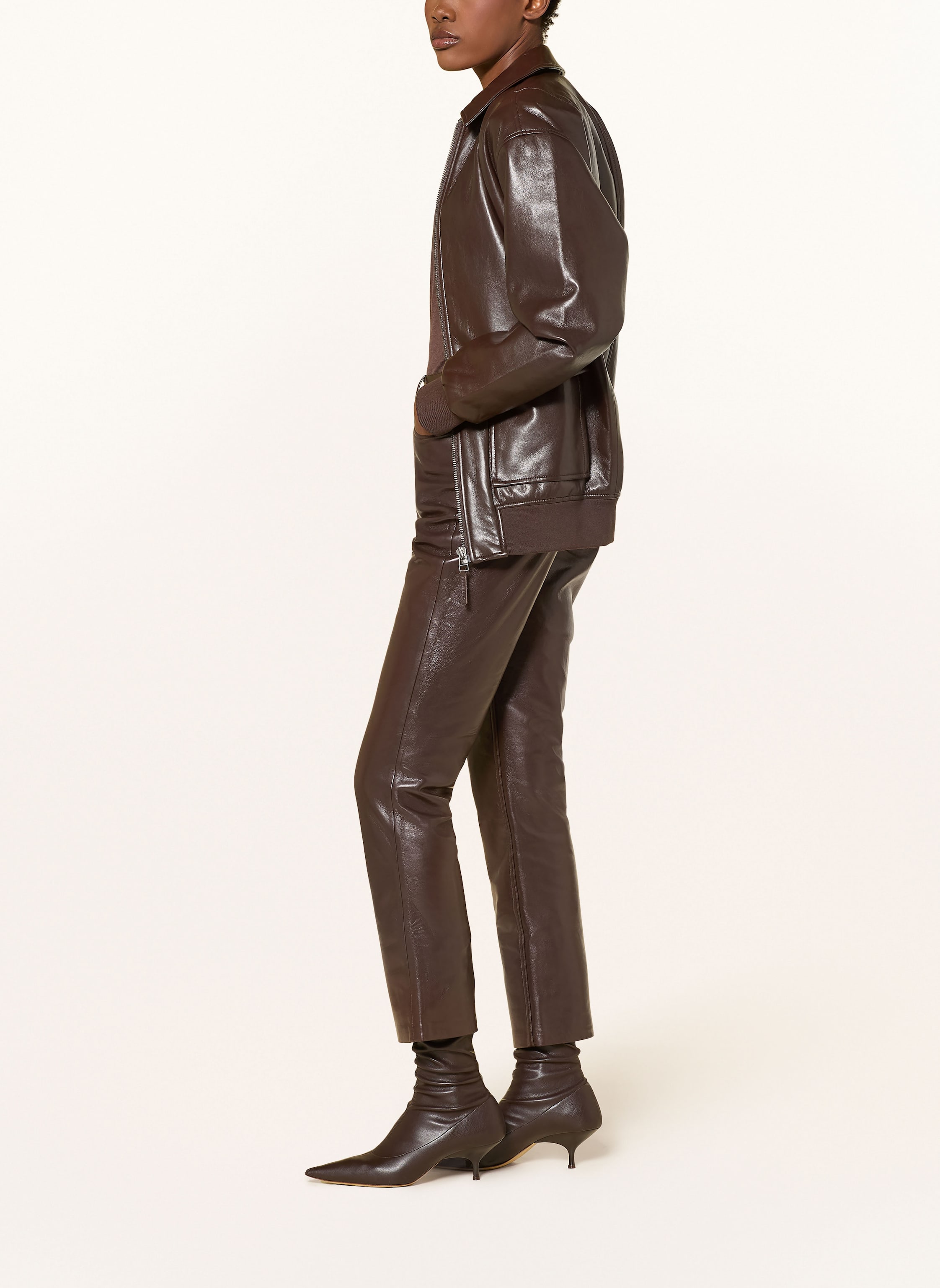 Thumbnail - Anine Bing Lederhose Bruno braun