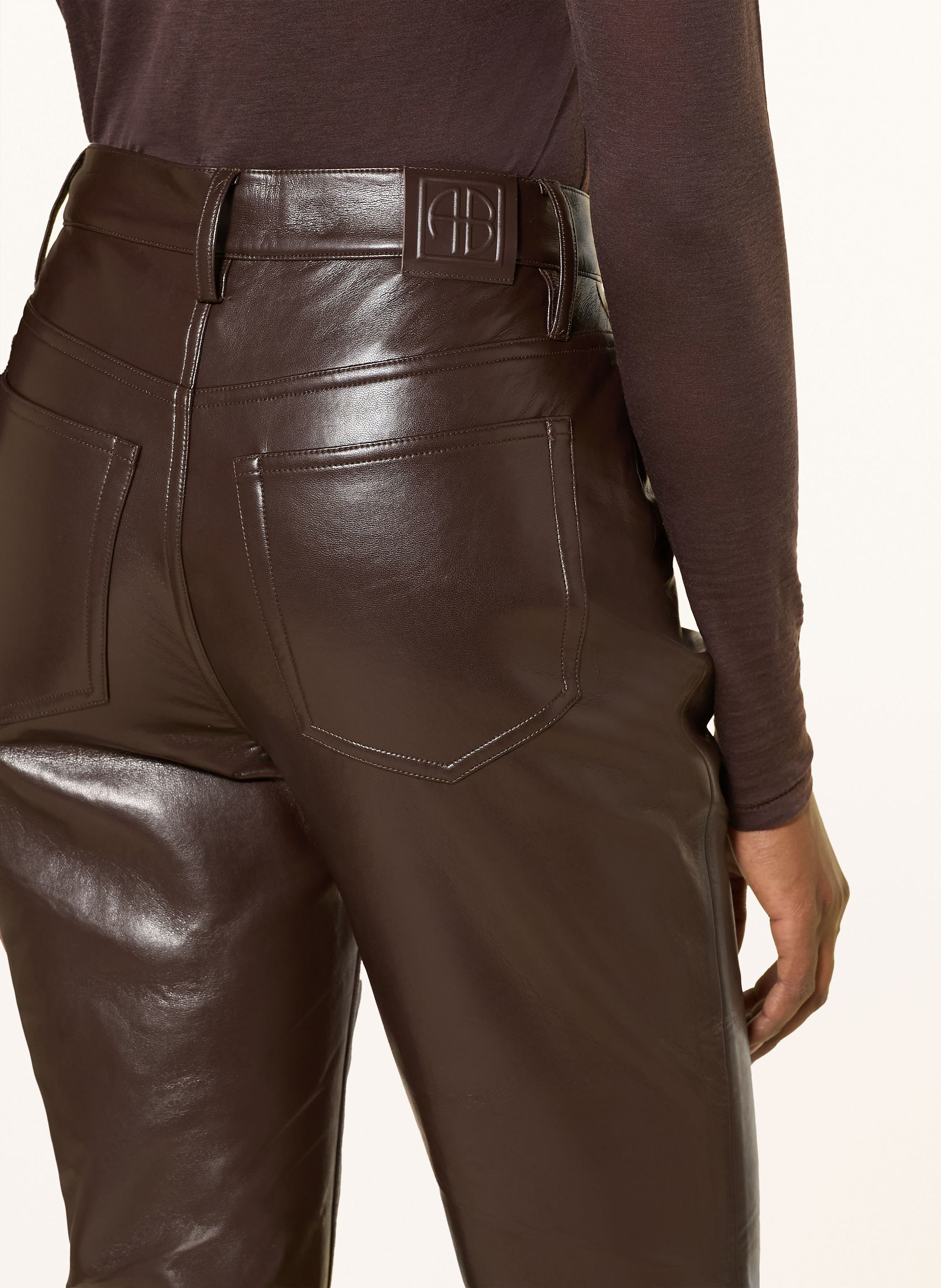 Thumbnail - Anine Bing Lederhose Bruno braun
