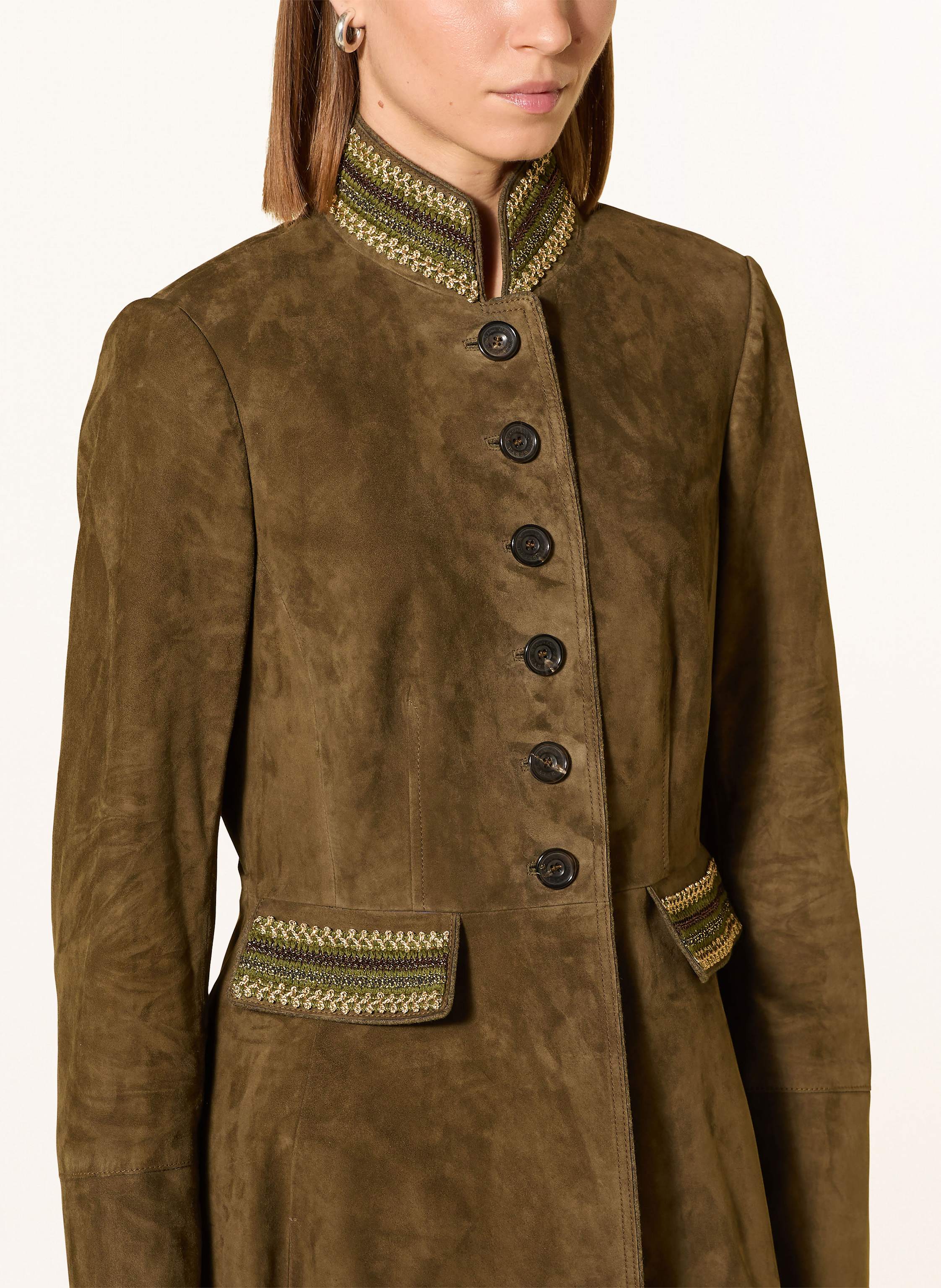 Thumbnail - Habsburg Ledermantel Plainburg Mit Glitzergarn gruen