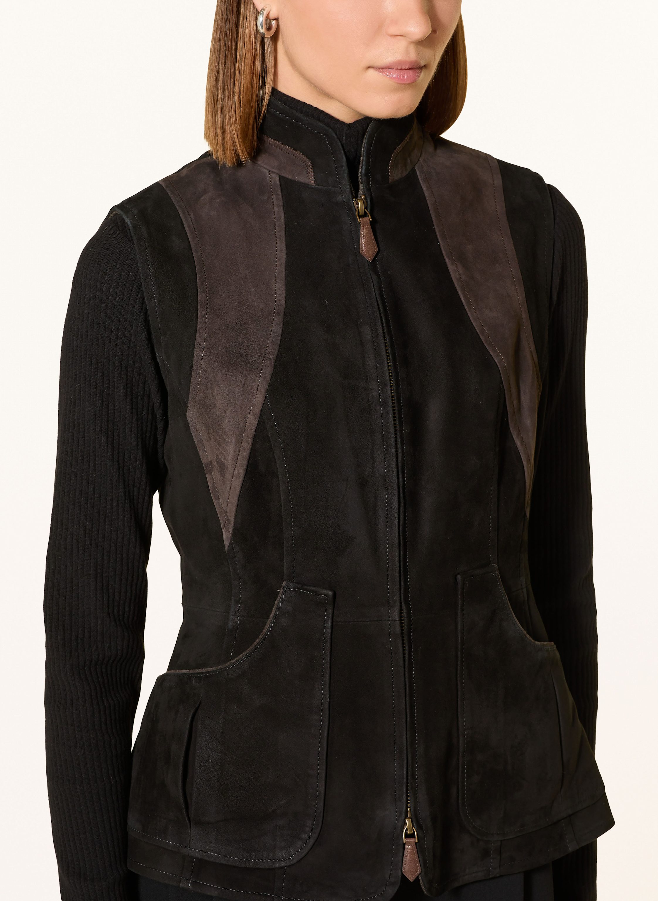 Thumbnail - Habsburg Lederweste Waidegg schwarz