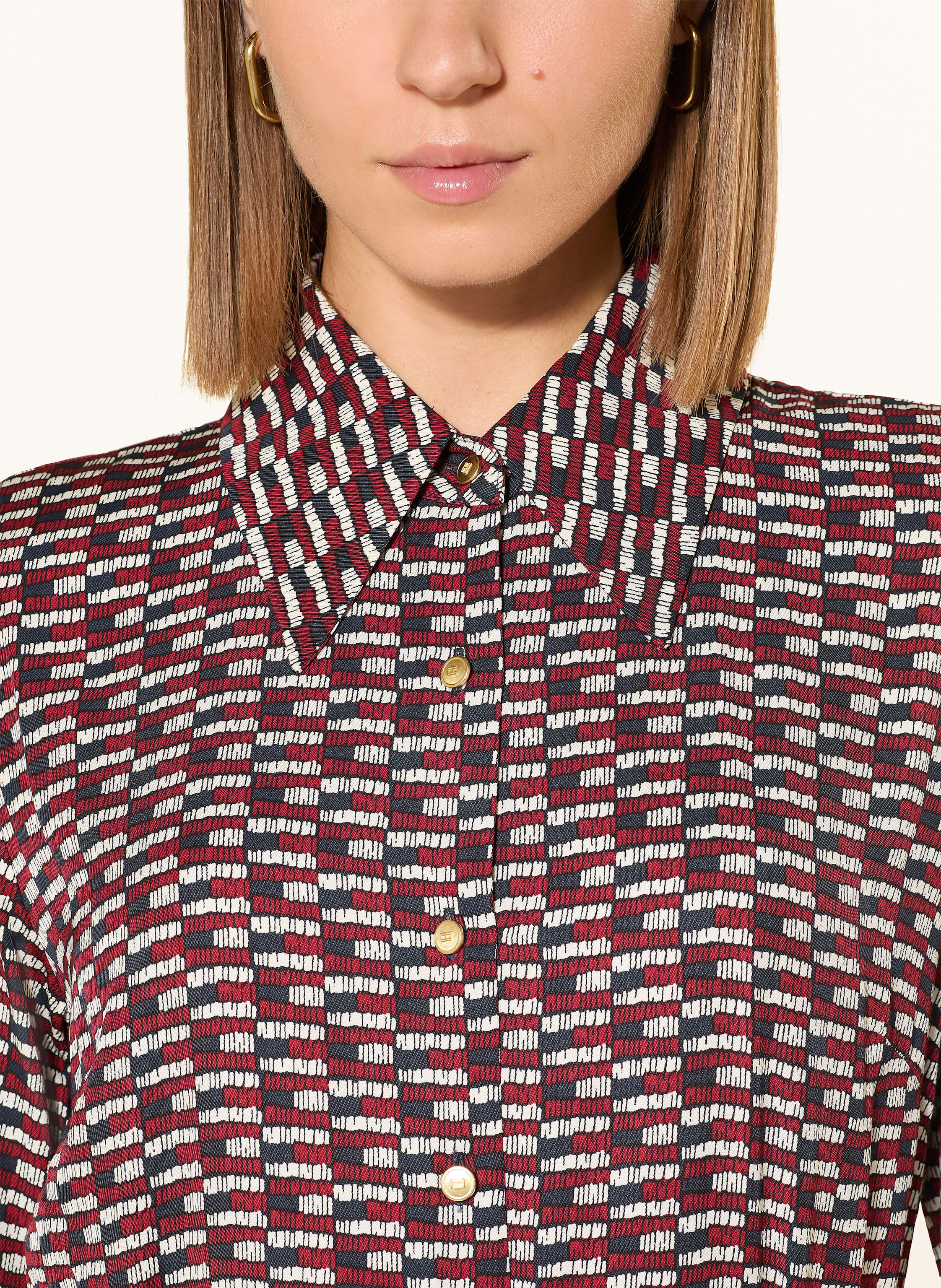 Thumbnail - Tommy Hilfiger Hemdblusenkleid rot