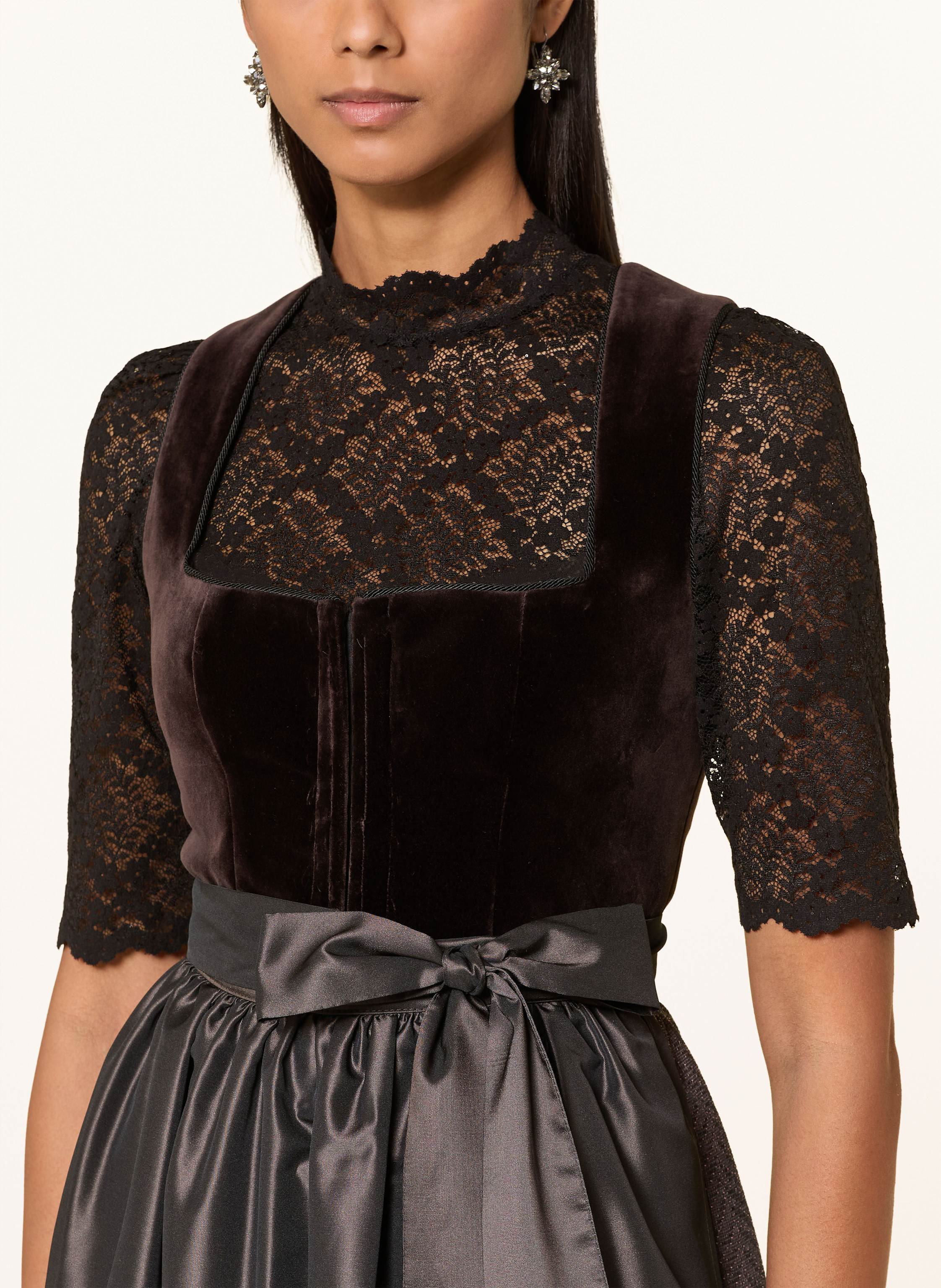 Thumbnail - Kinga Mathe Dirndl Tuzla Mit Glitzergarn braun