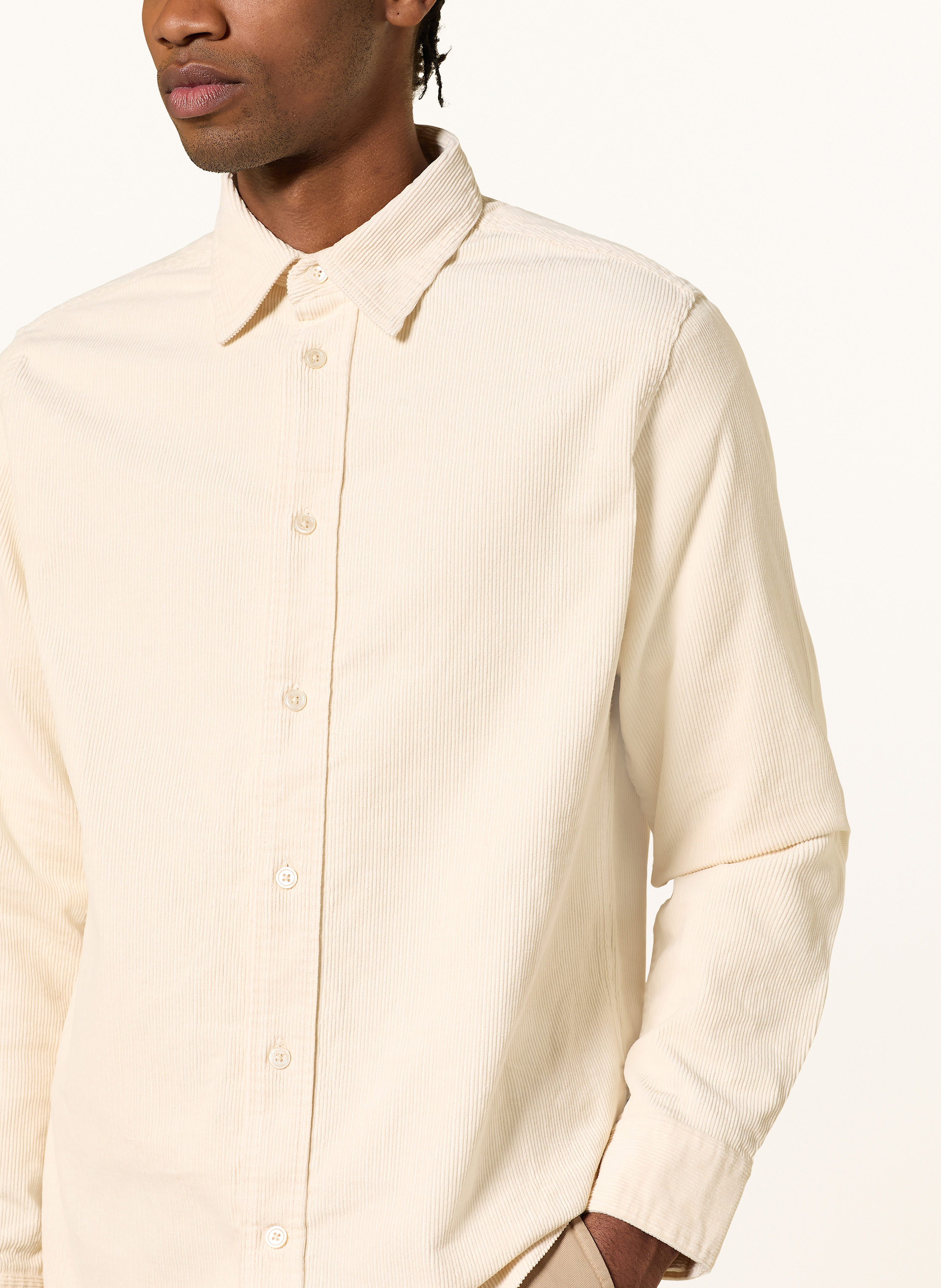 Thumbnail - Nn.07 Cordhemd Colby Regular Fit weiss