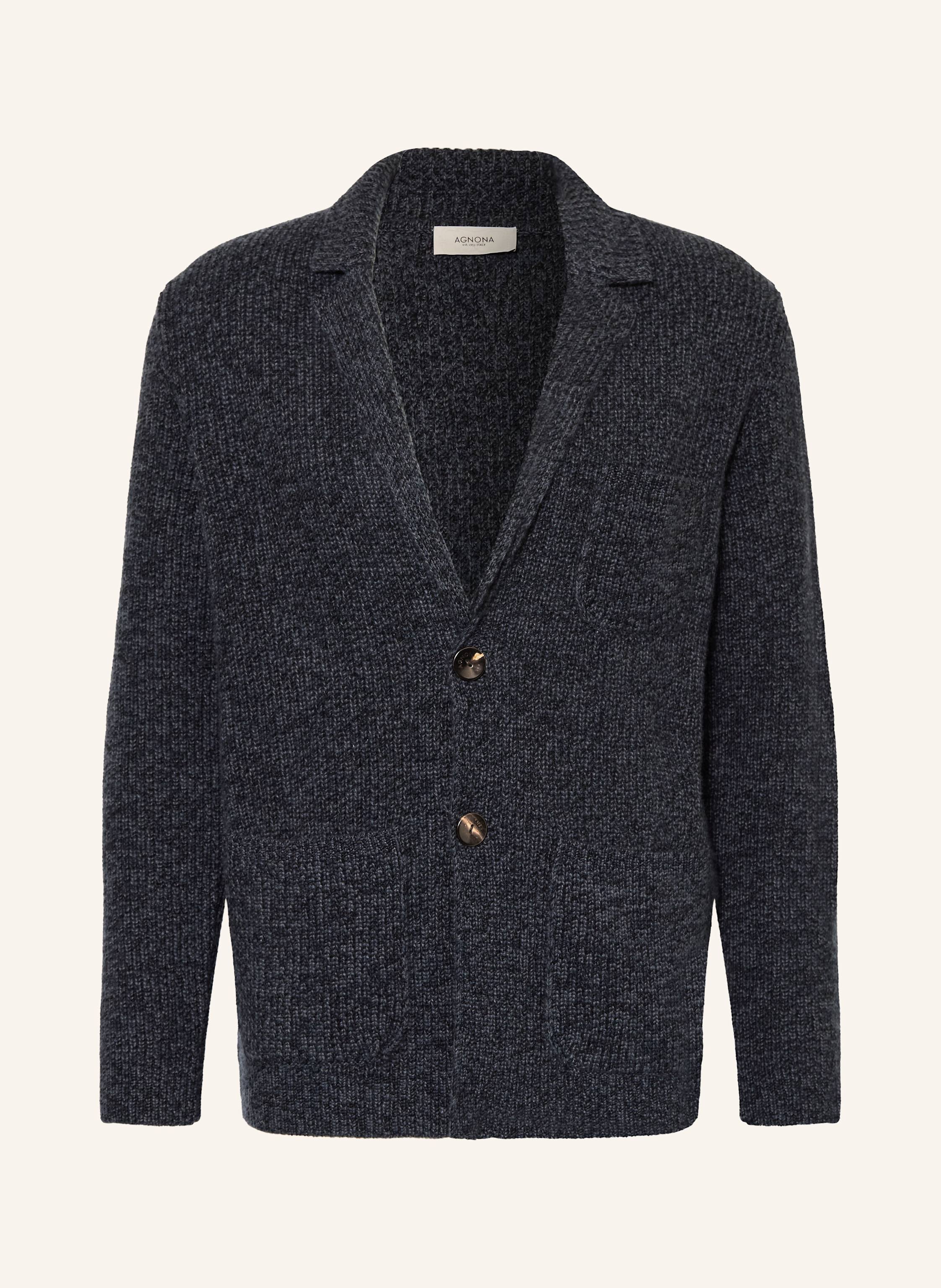 Agnona Agnona Stricksakko Regular Fit Aus Cashmere blau in DUNKELBLAU / BLAU