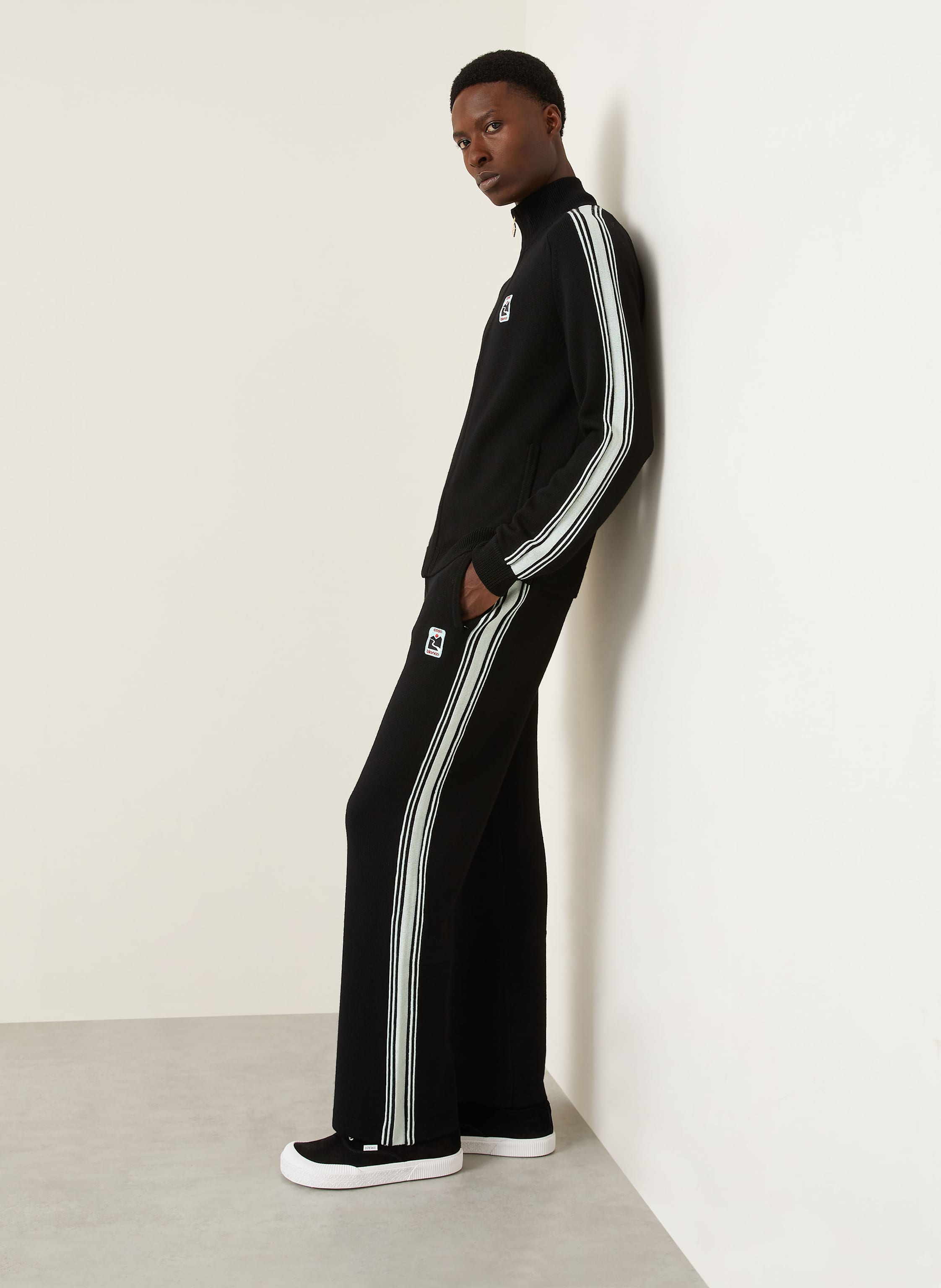 Thumbnail - Casablanca Strickhose Mit Galonstreifen schwarz