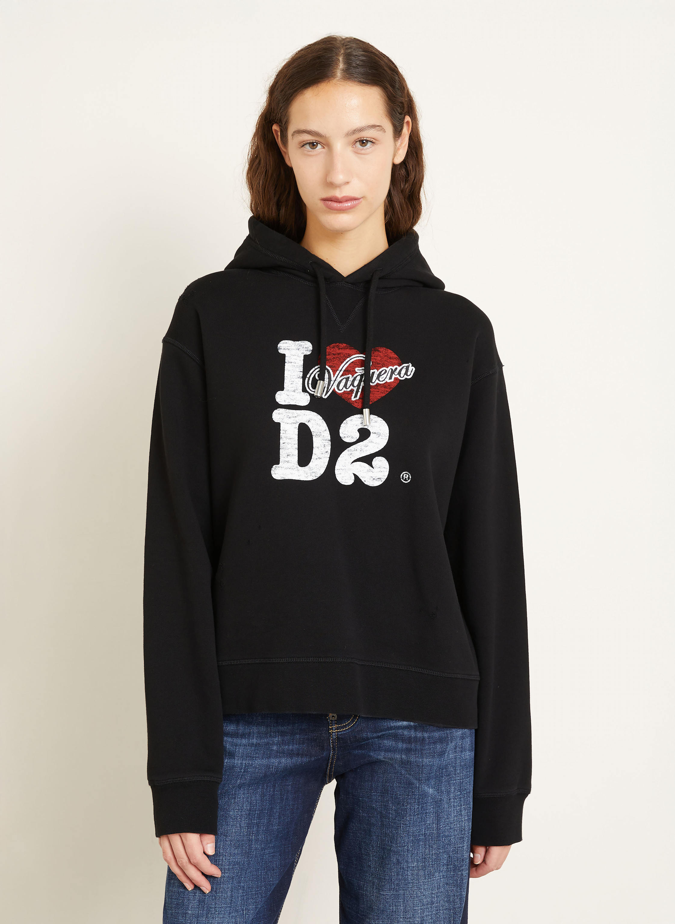 Thumbnail - dsquared2 Hoodie Vaquera schwarz