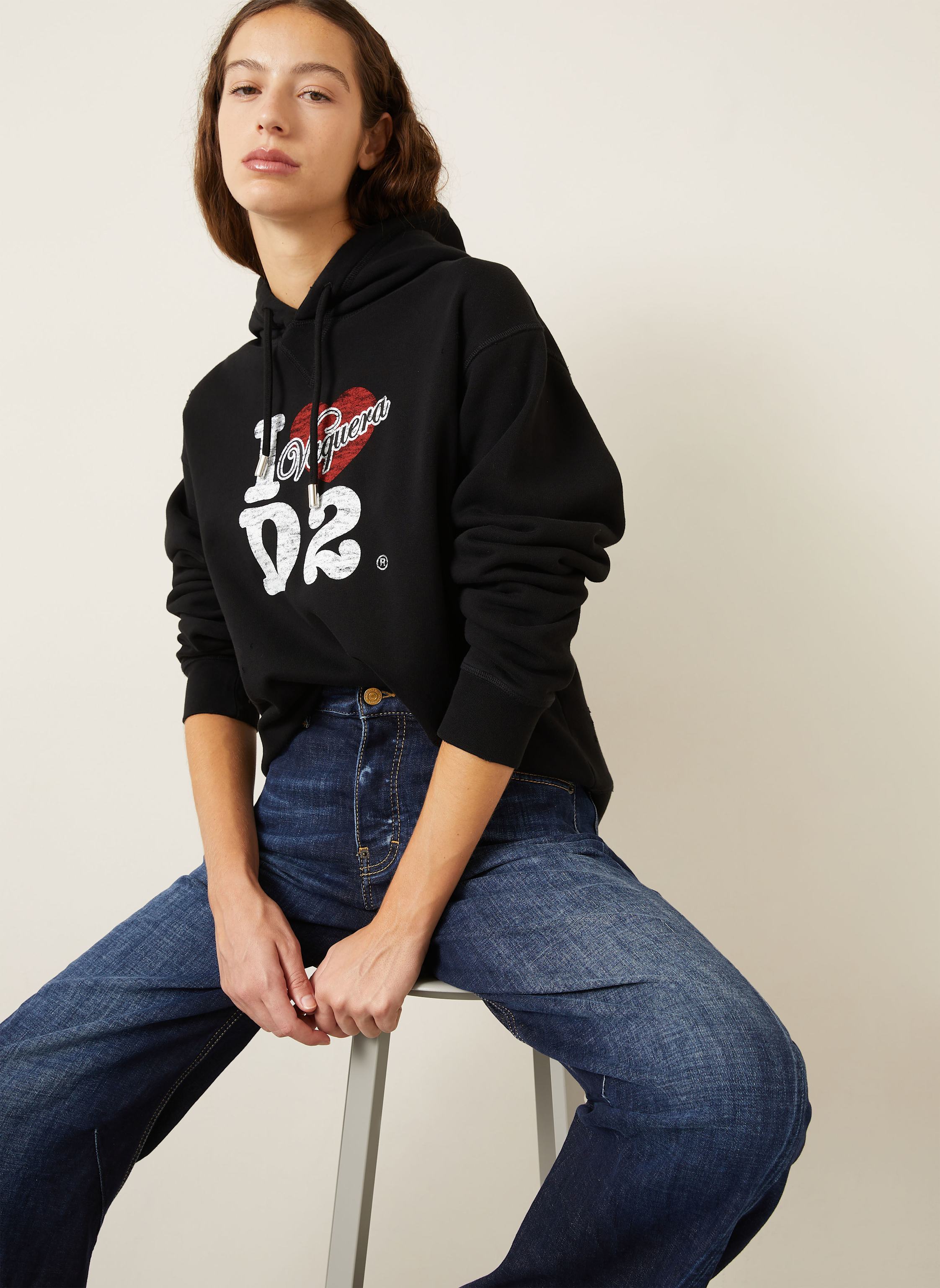 Thumbnail - dsquared2 Hoodie Vaquera schwarz